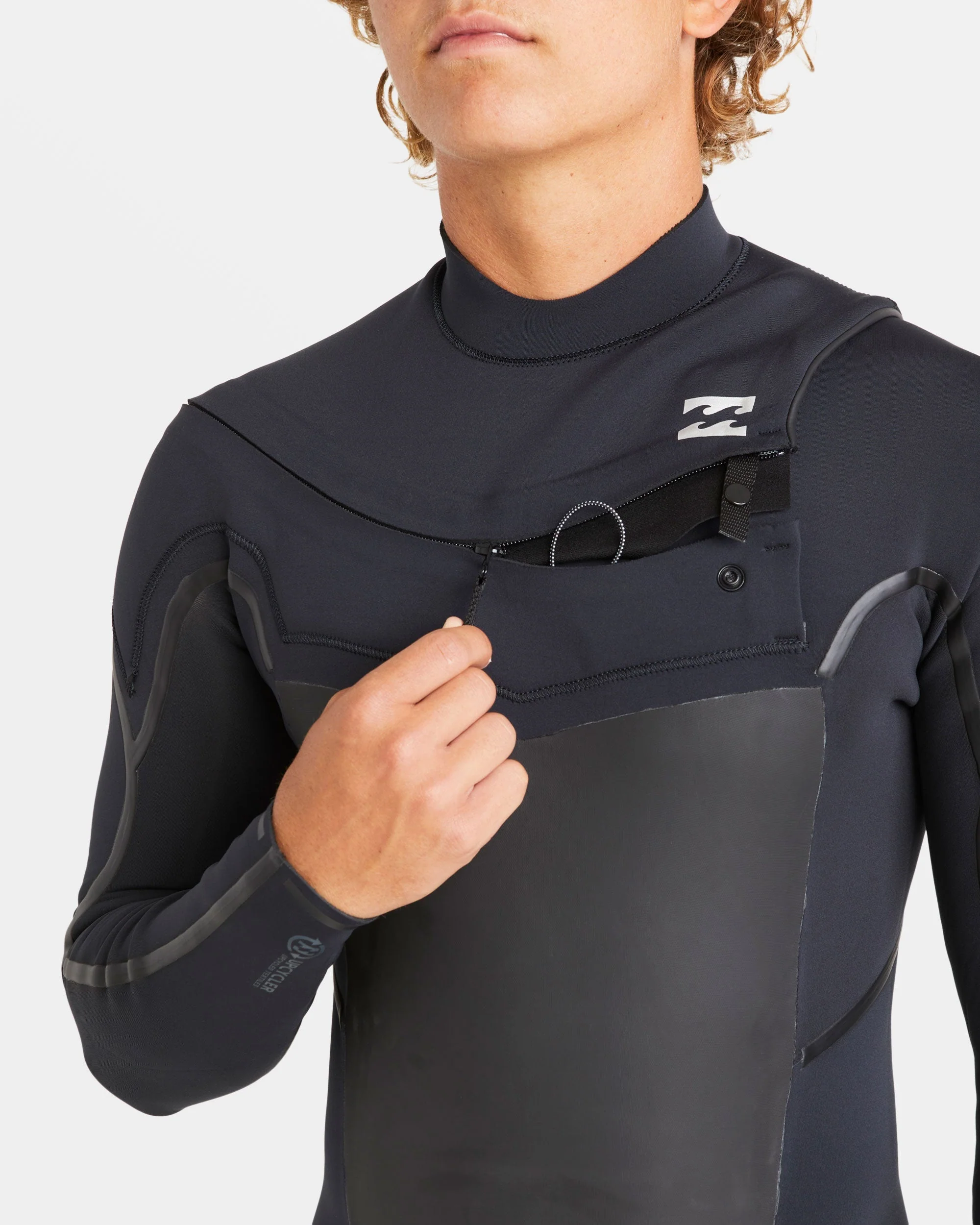 Mens 3/2mm Absolute Natural Chest Zip Steamer Wetsuit - Image 2