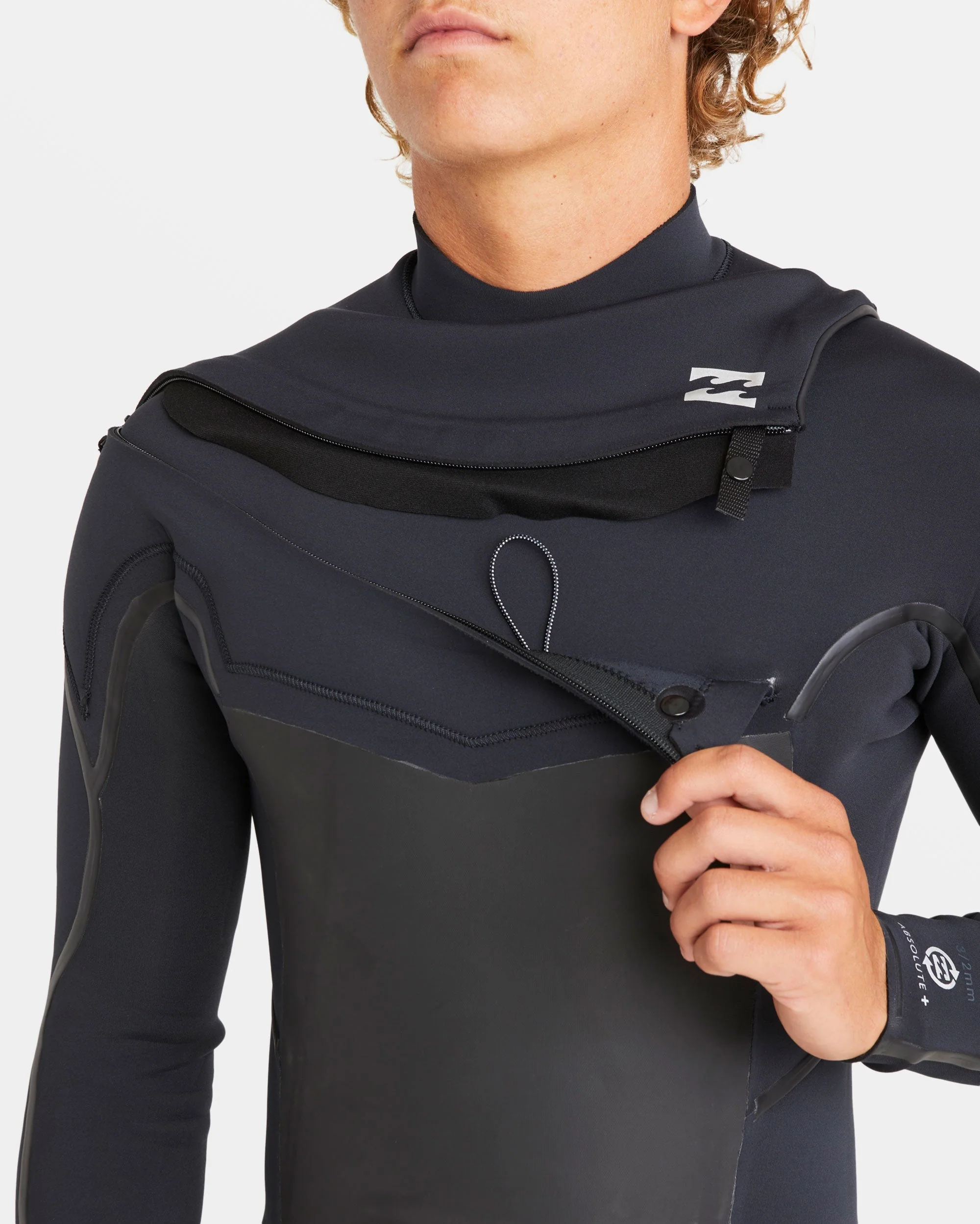 Mens 3/2mm Absolute Natural Chest Zip Steamer Wetsuit - Image 3