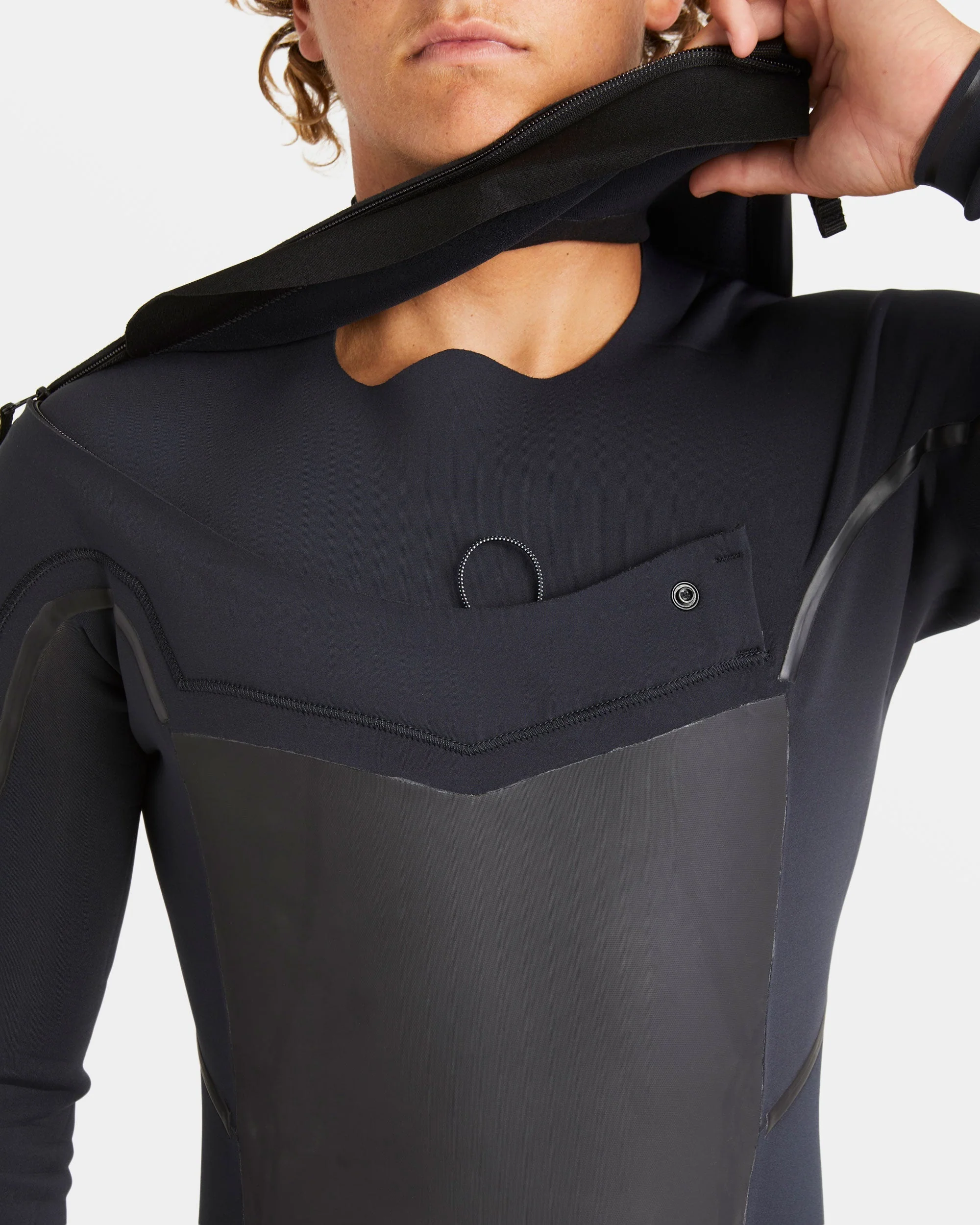 Mens 3/2mm Absolute Natural Chest Zip Steamer Wetsuit - Image 5