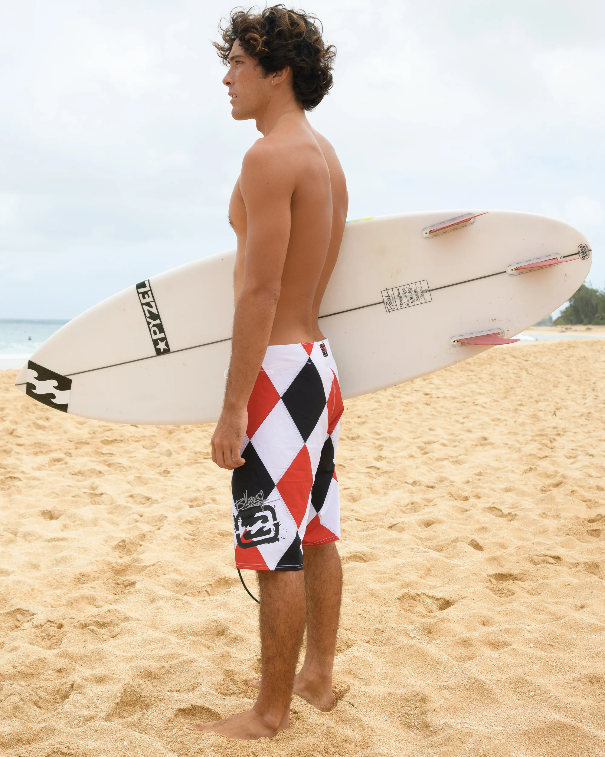 A.I. Diamonds Pro Boardshorts - True Red - Image 3