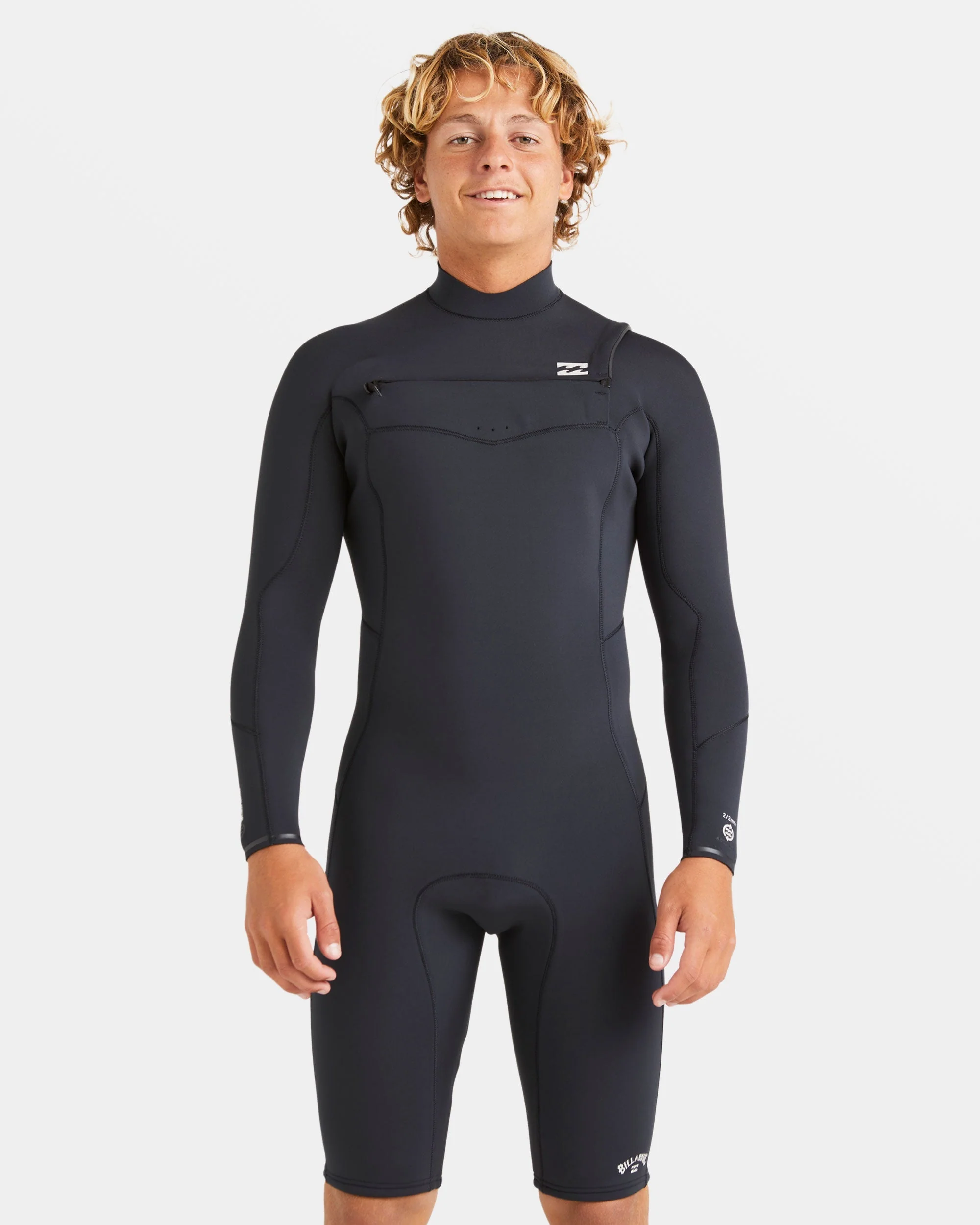 2/2mm Absolute Natural Upcycler GBS Chest Zip Long Sleeve Springsuit - Black - Image 8