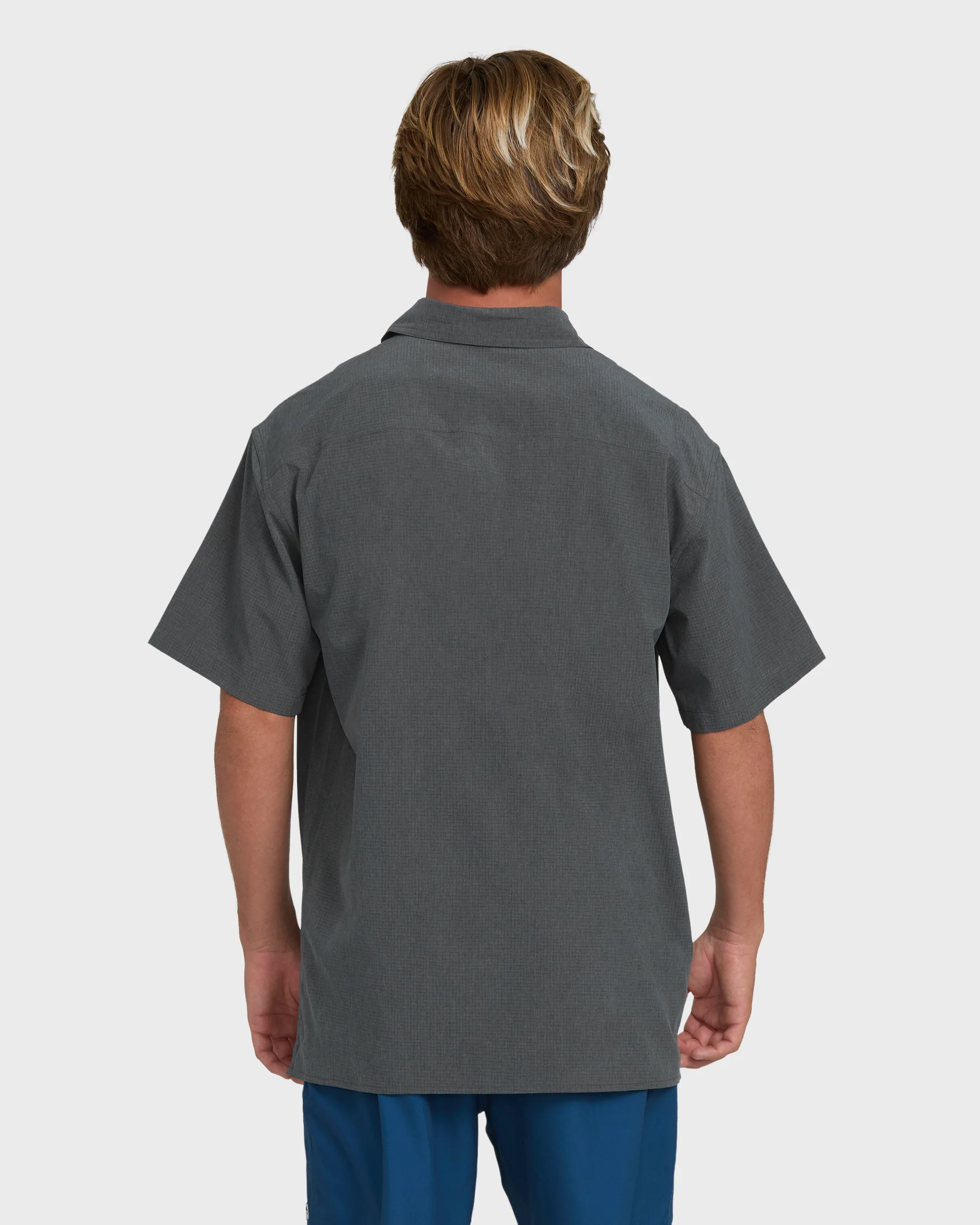 A/Div Surftrek Perforated Short Sleeve Woven Shirt - Carbon - Image 2