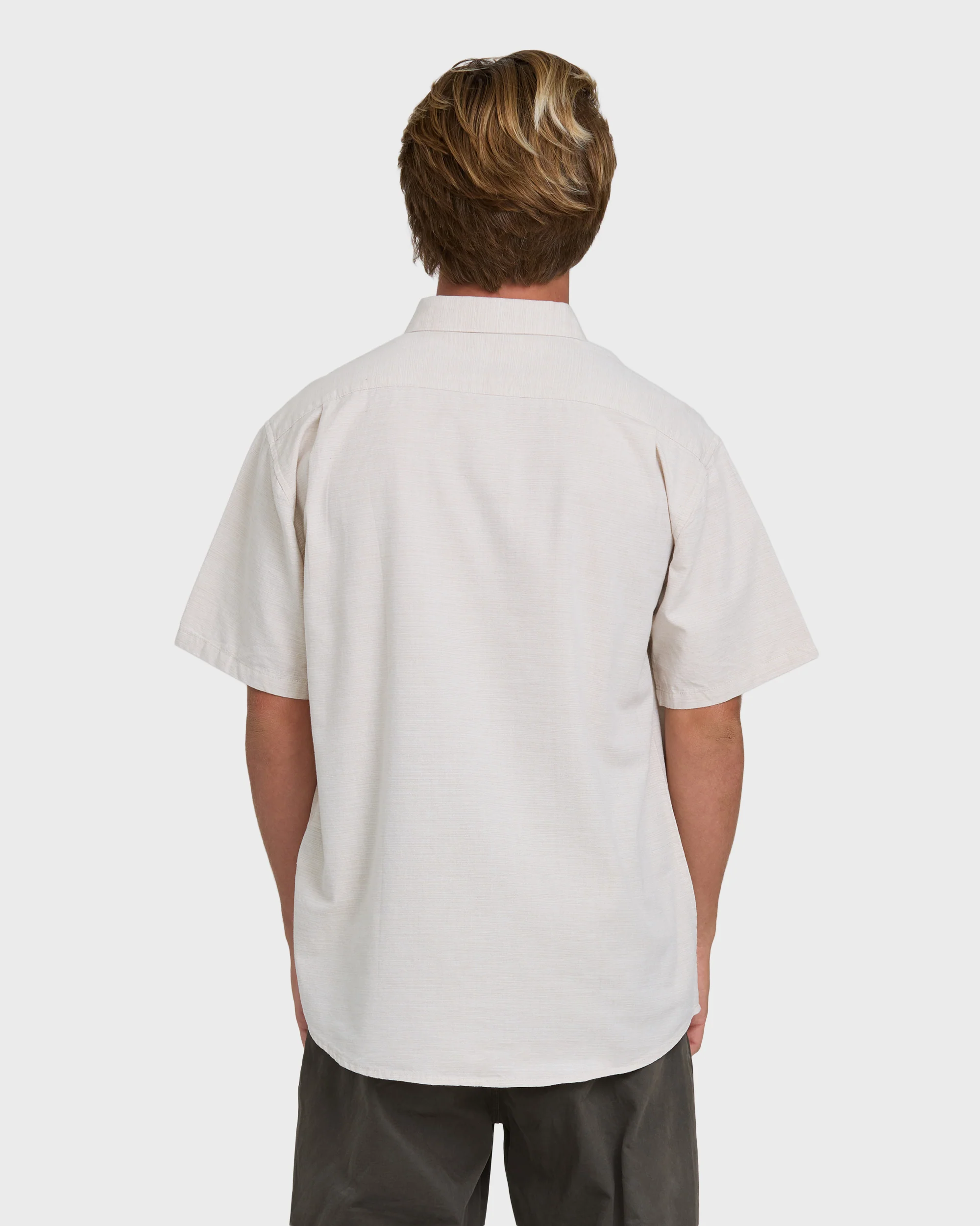 All Day Short Sleeve Woven Shirt - Khaki - Image 2