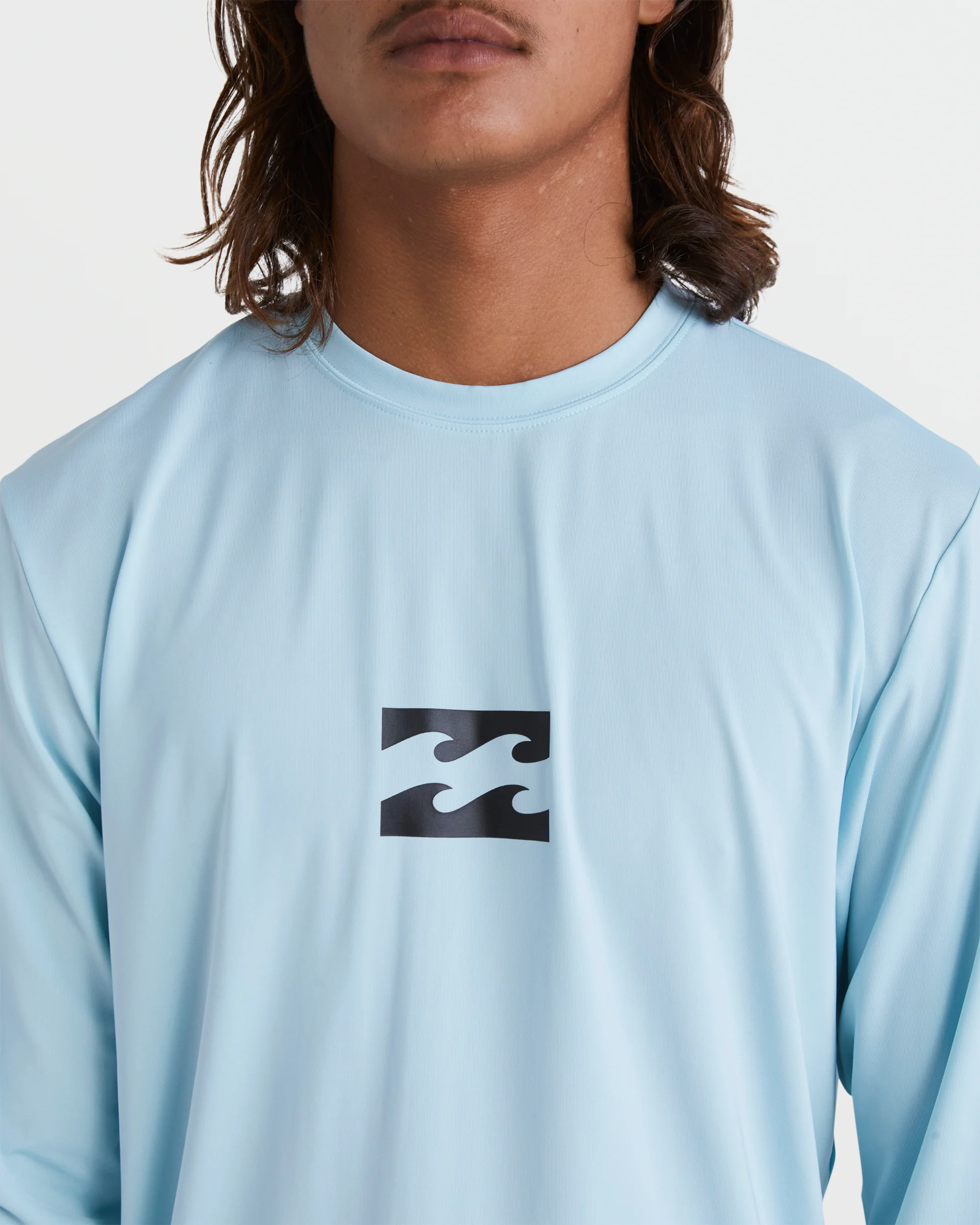 All Day Wave Loose Fit Long Sleeve Surf Tee - Coastal Blue - Image 2