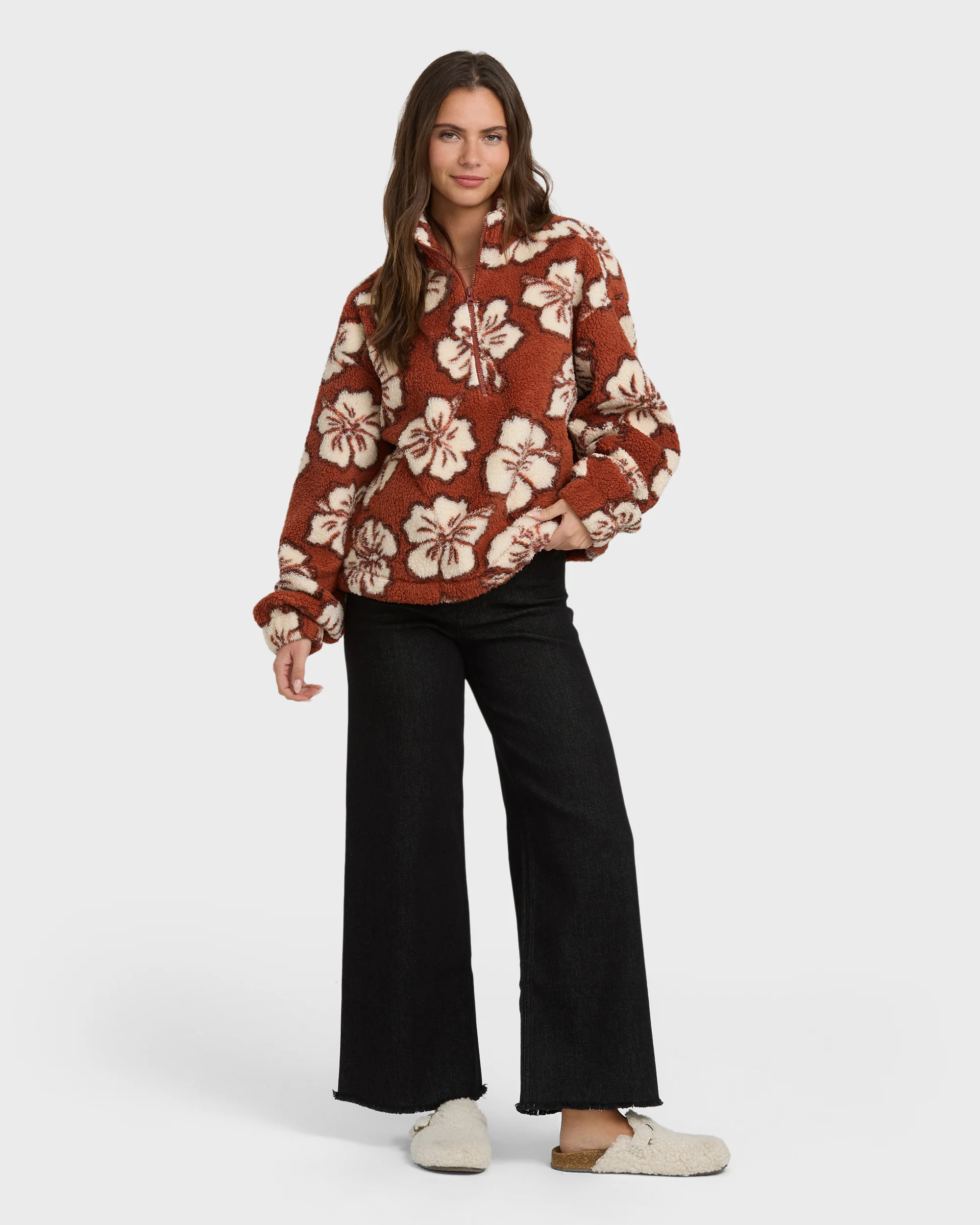 All The Time Sherpa Half Zip Sweatshirt - Sedona - Image 5
