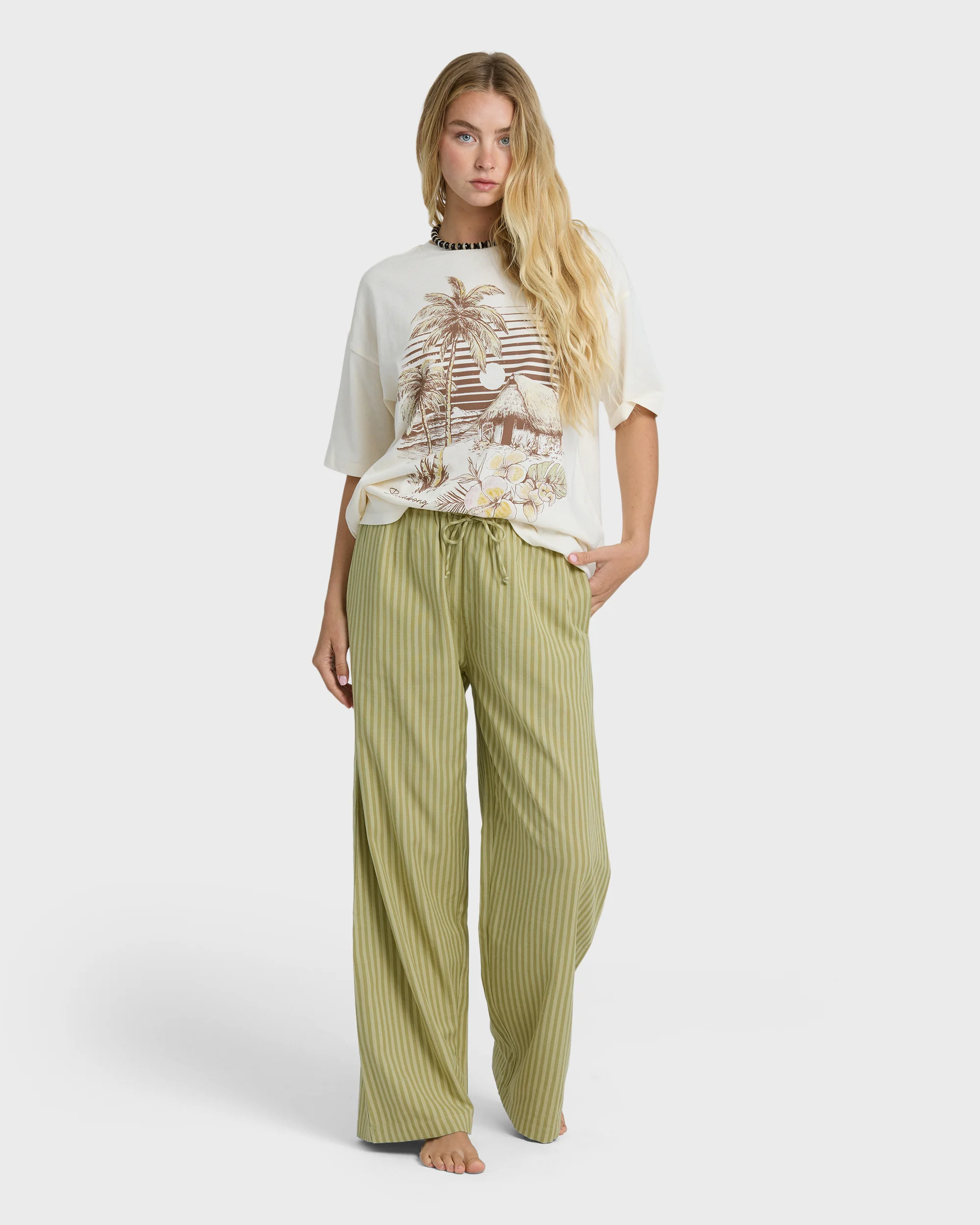 Womens Another Wave Elastic Waist Pants - Image 2