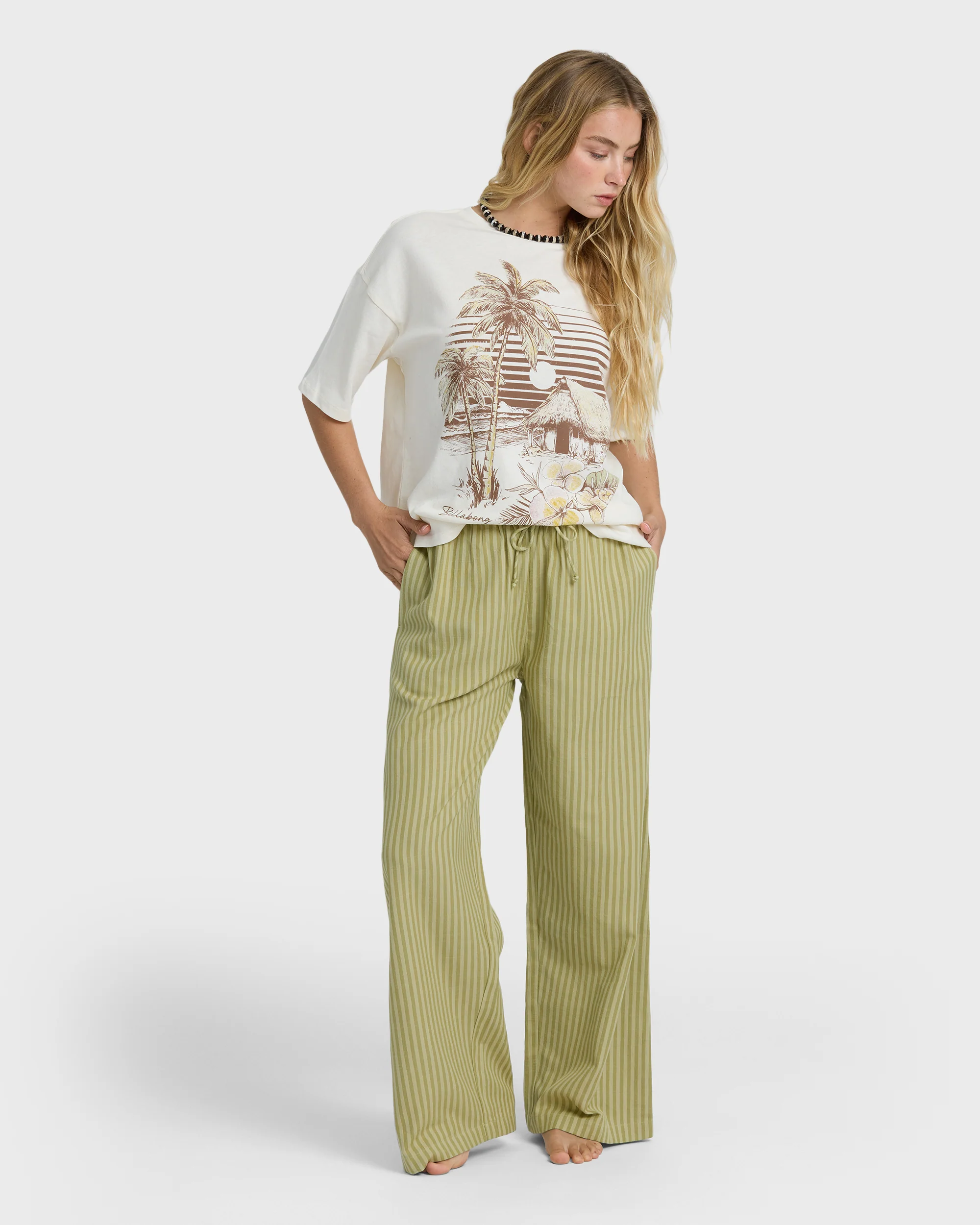 Womens Another Wave Elastic Waist Pants - Image 5