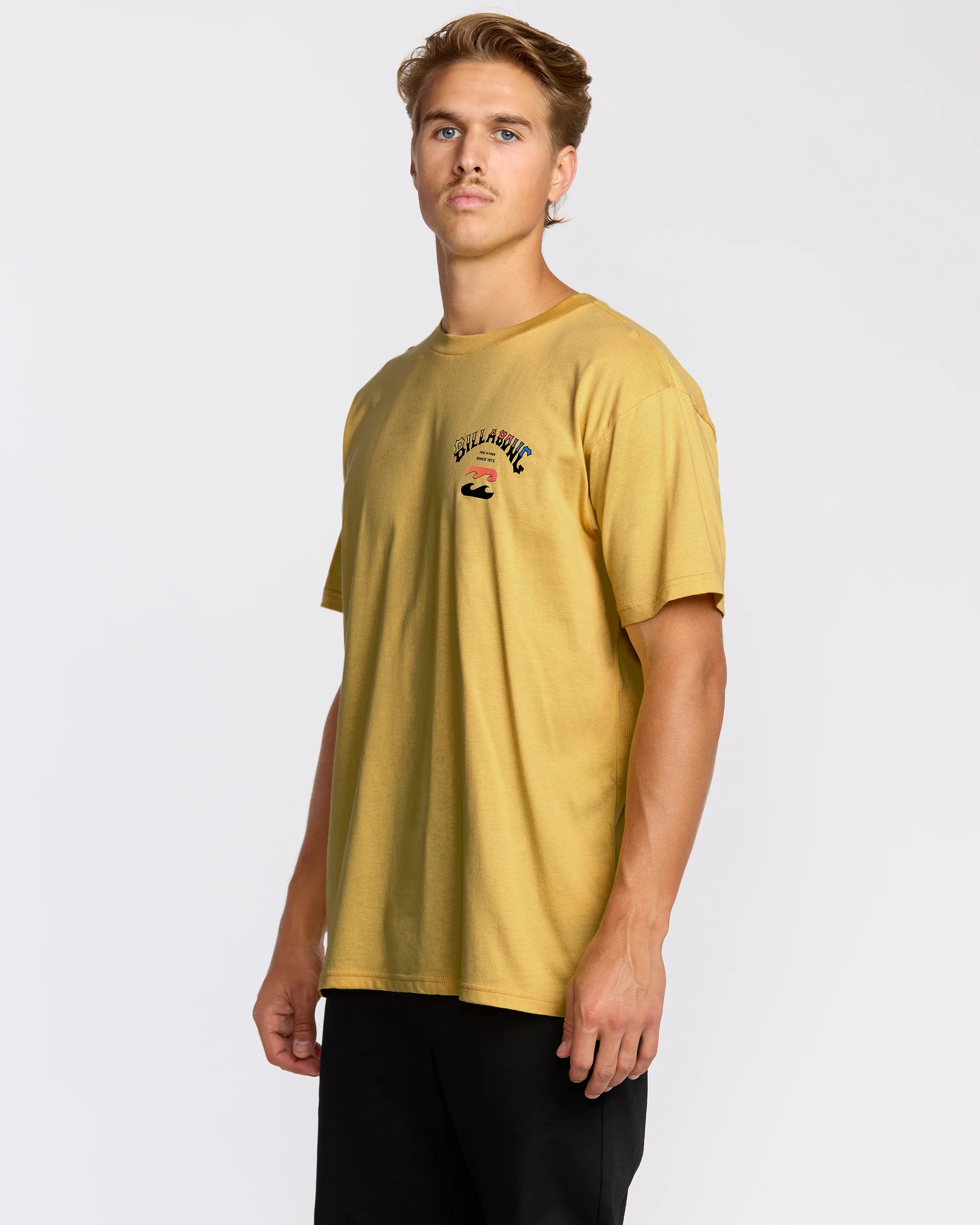 Arch Fade Premium Short Sleeve T-Shirt - Dust Yellow - Image 4