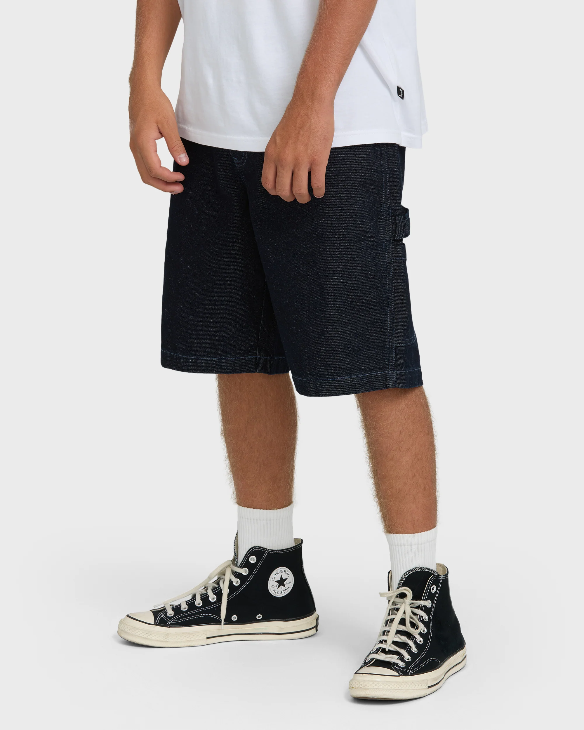 Bad Dog 22" Denim Shorts - Dark Denim - Image 3