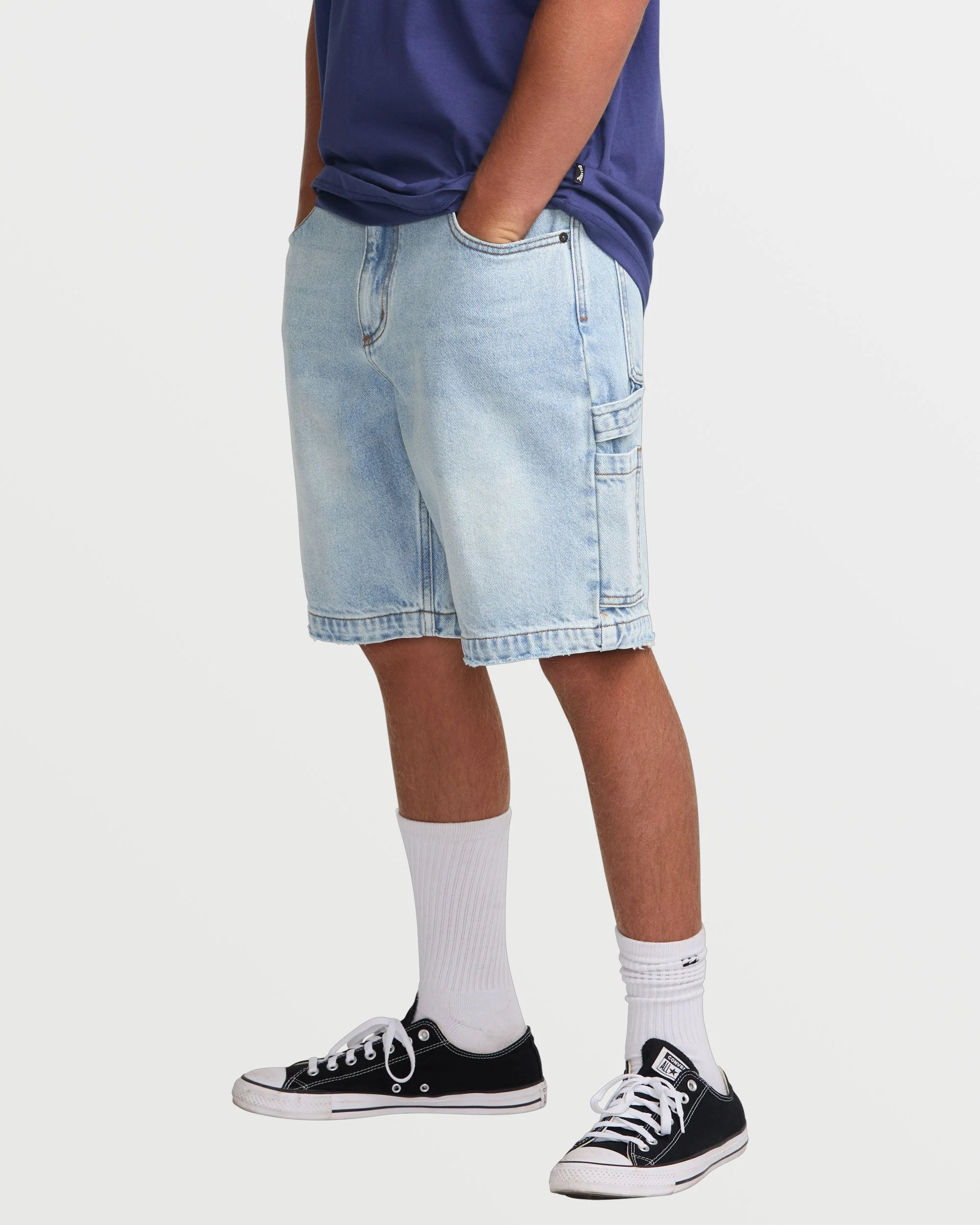 Bad Dog 21" Shorts - Bleached Aqua - Image 3