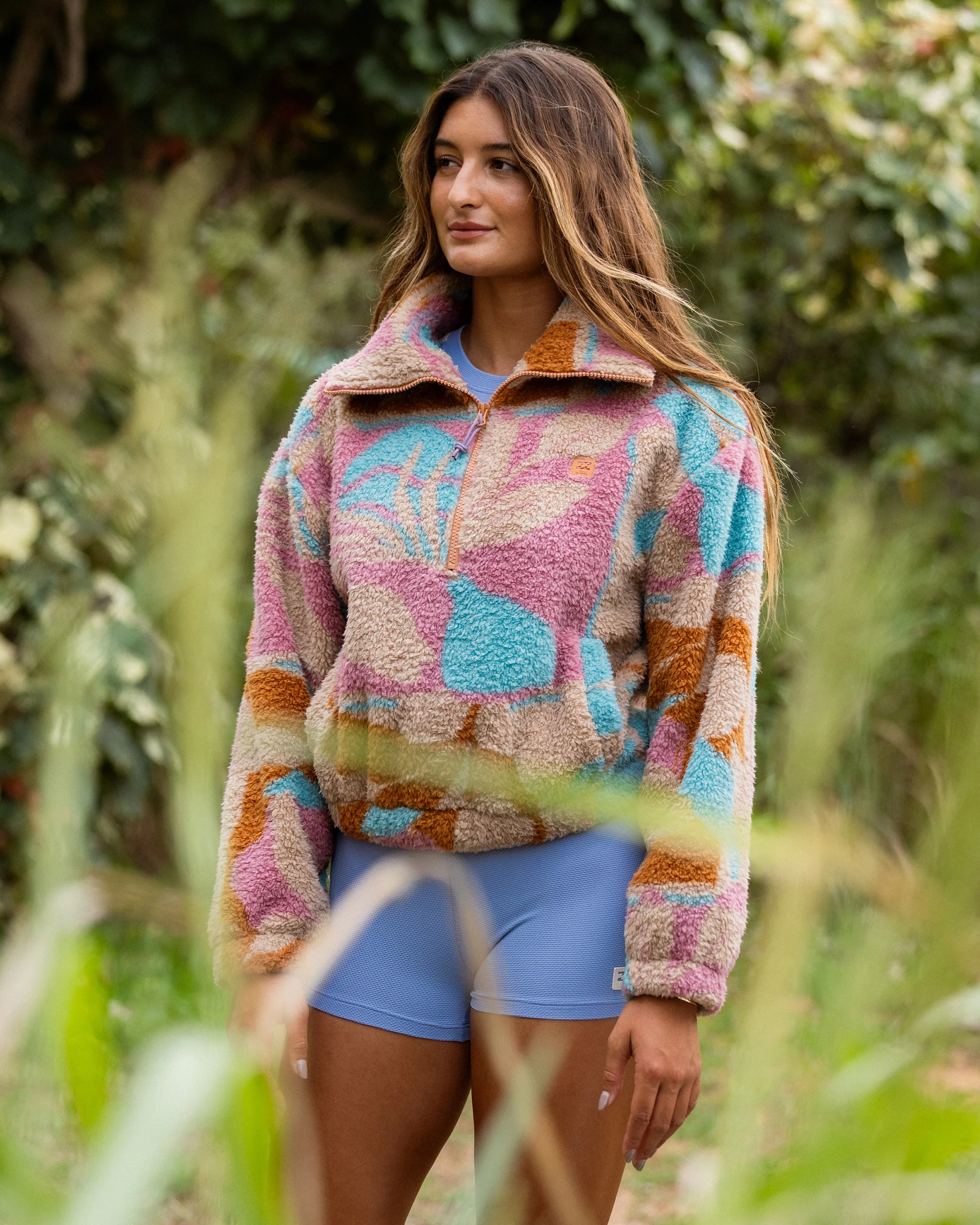 A/Div Barra Half Zip Sherpa Fleece - Oatmeal - Image 2