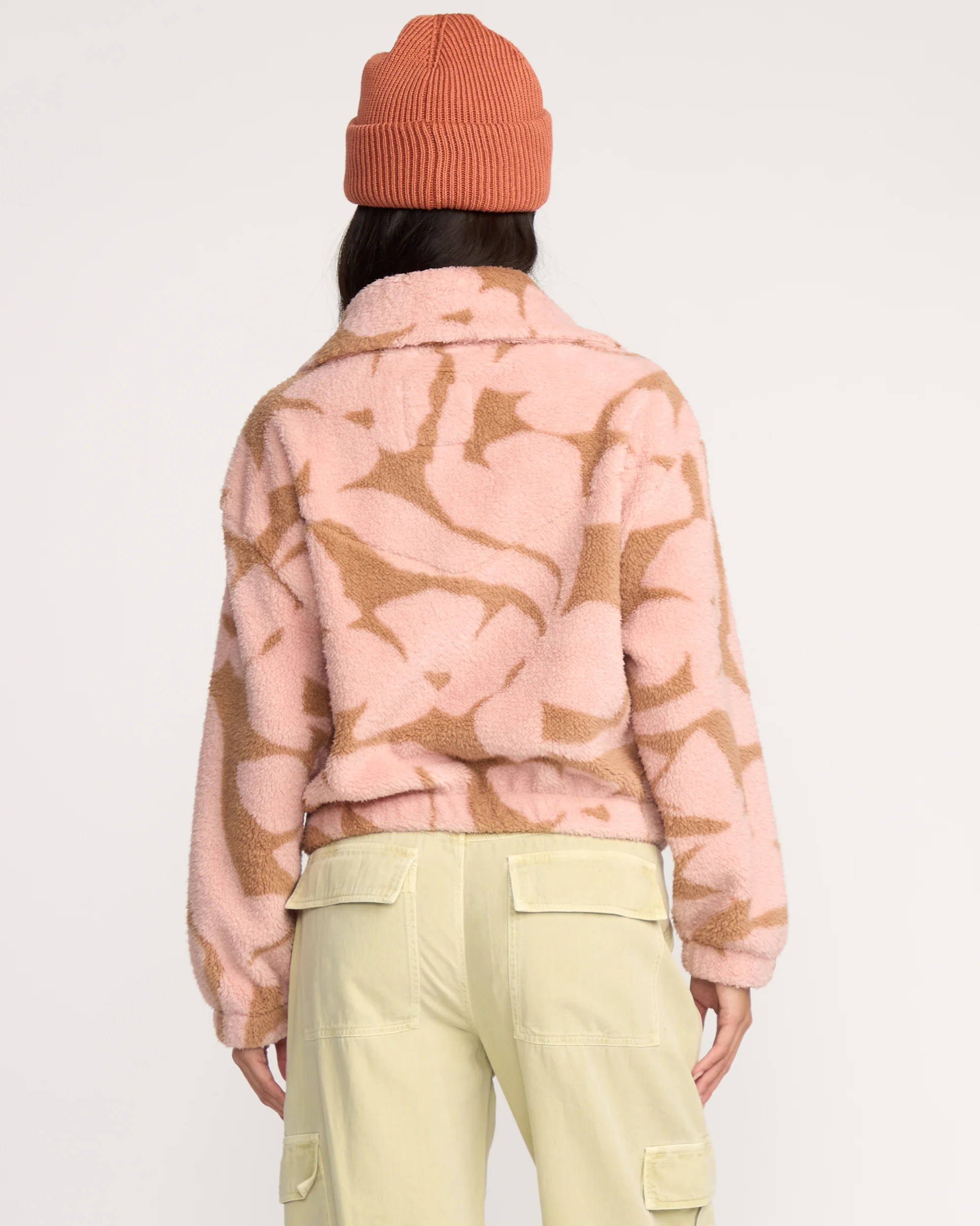 A/Div Barra Half Zip Sherpa Fleece - Rose Brown - Image 7