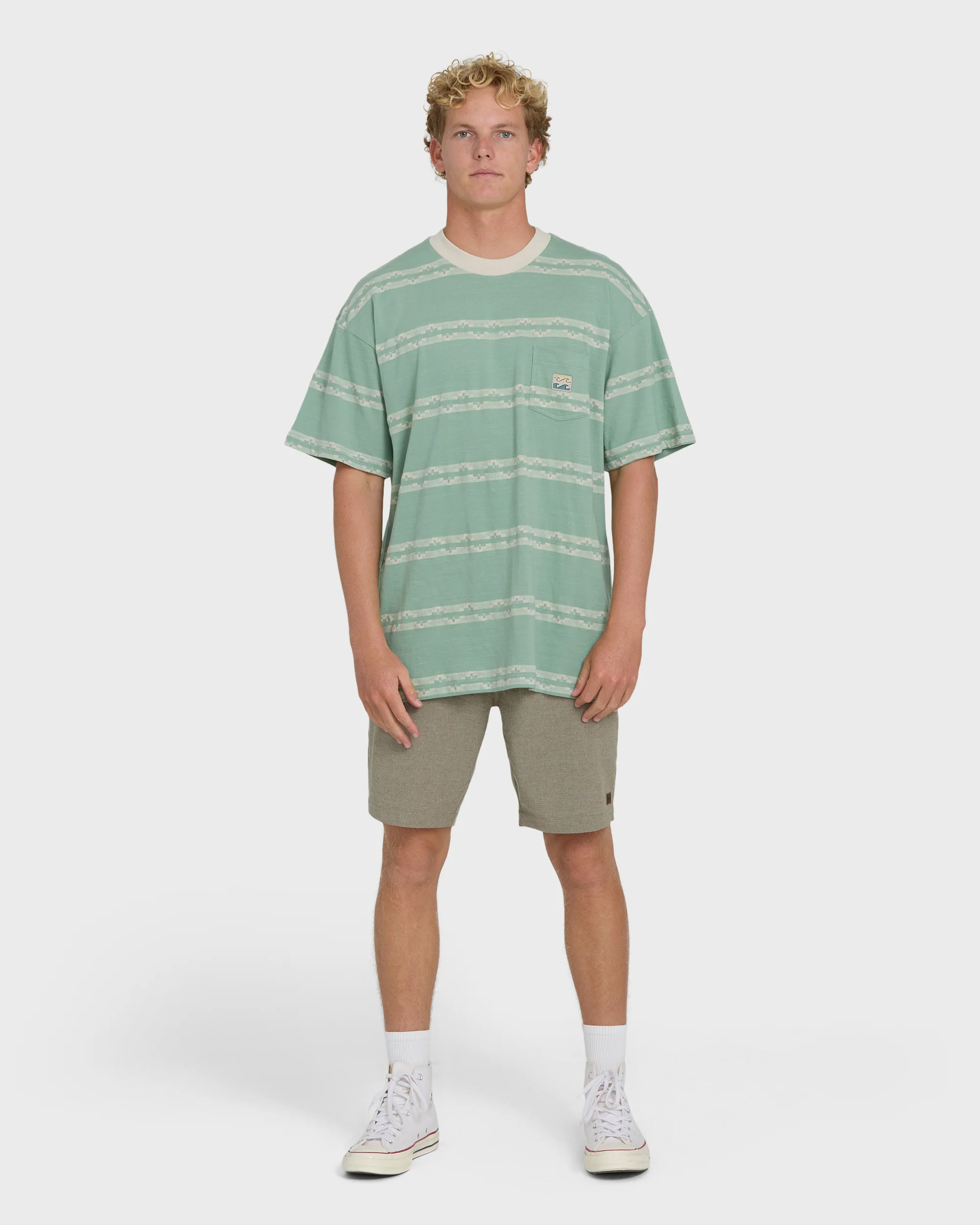Baxter Short Sleeve Knit T-Shirt - Granite Green - Image 4