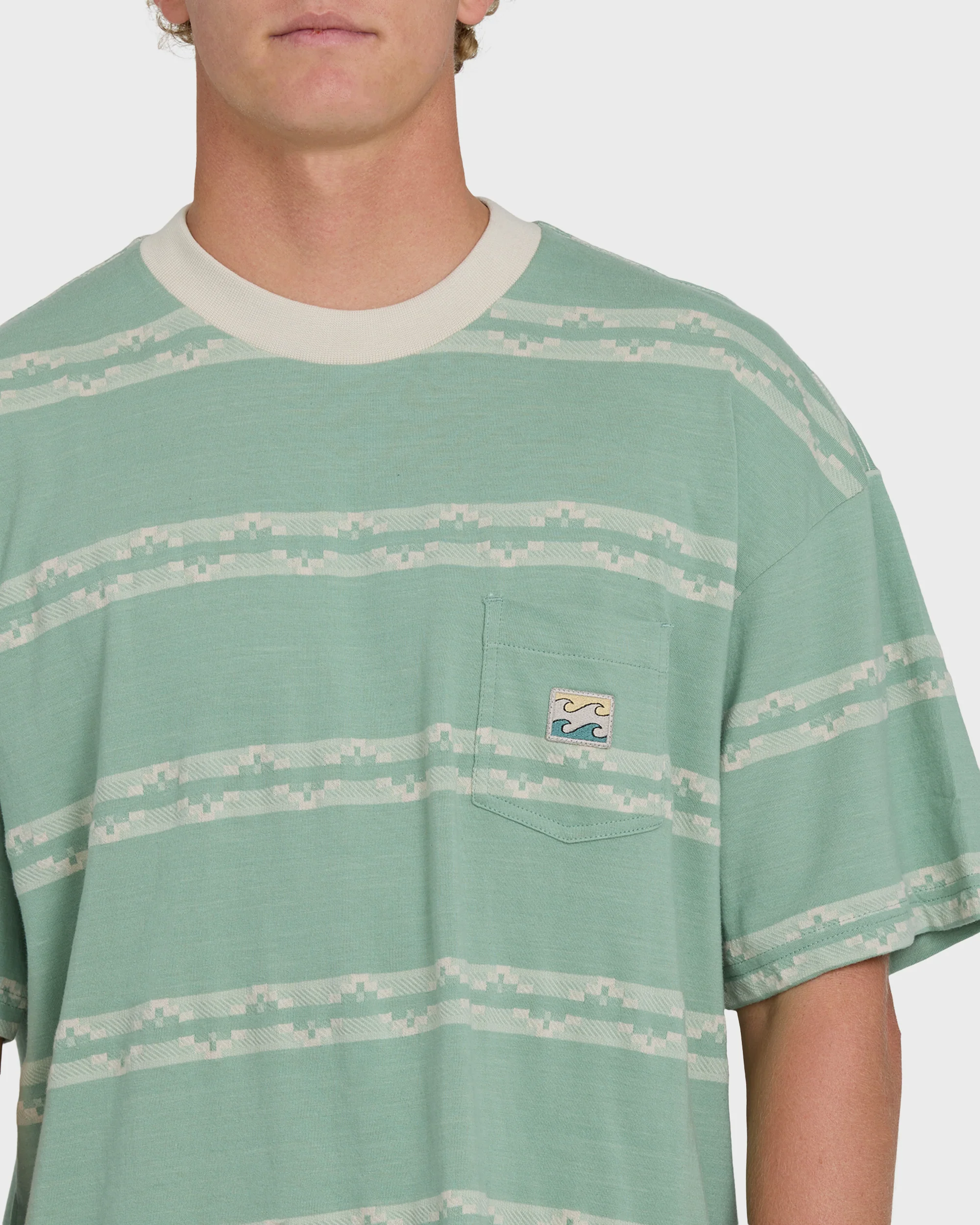 Baxter Short Sleeve Knit T-Shirt - Granite Green - Image 5