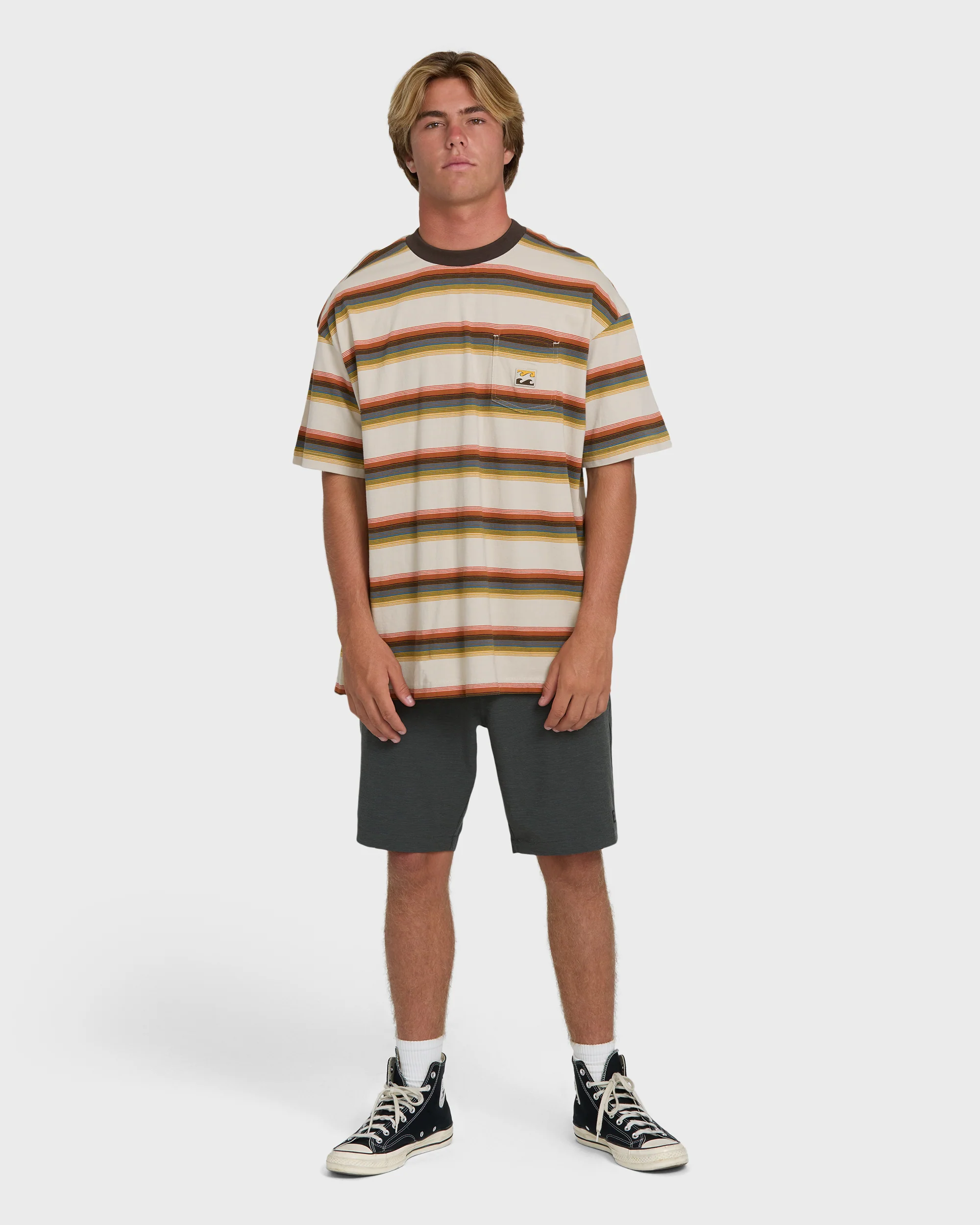 Baxter Short Sleeve Knit T-Shirt - Oatmeal - Image 4