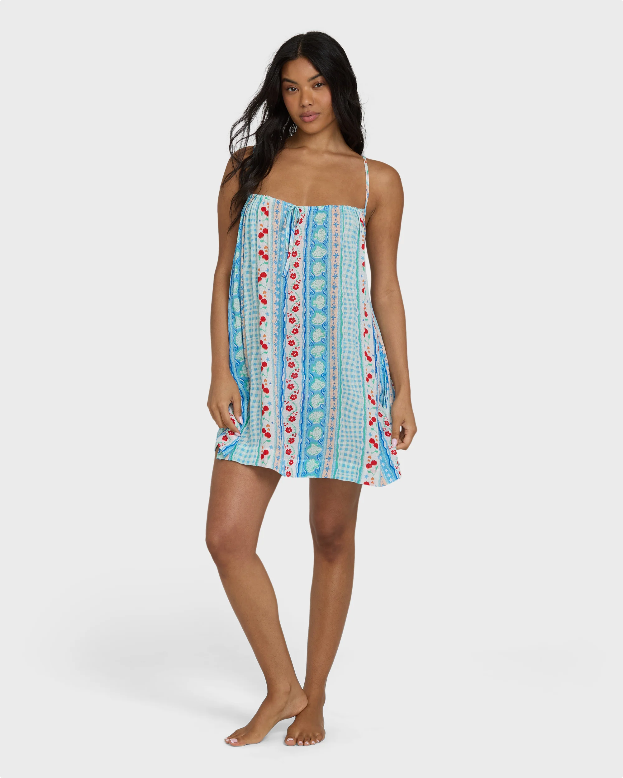 Beach Song Printed Cover-Up - Dream Blue - Image 4