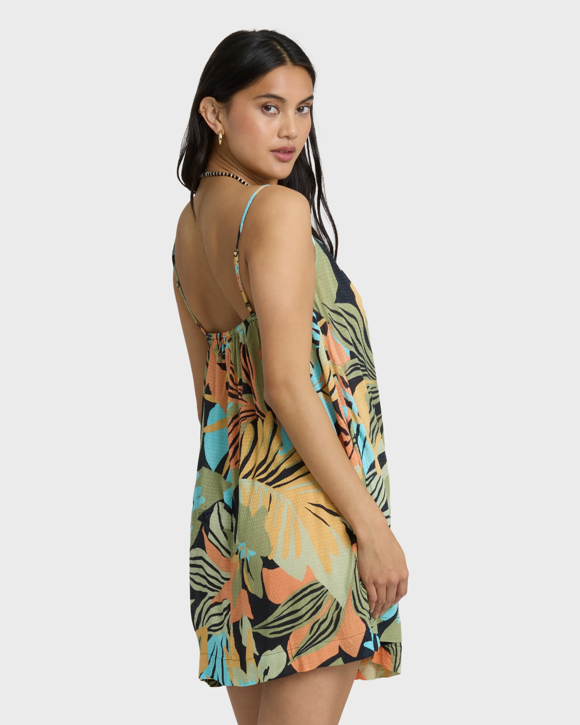 Beach Song Printed Mini Dress - Black Multi - Image 2