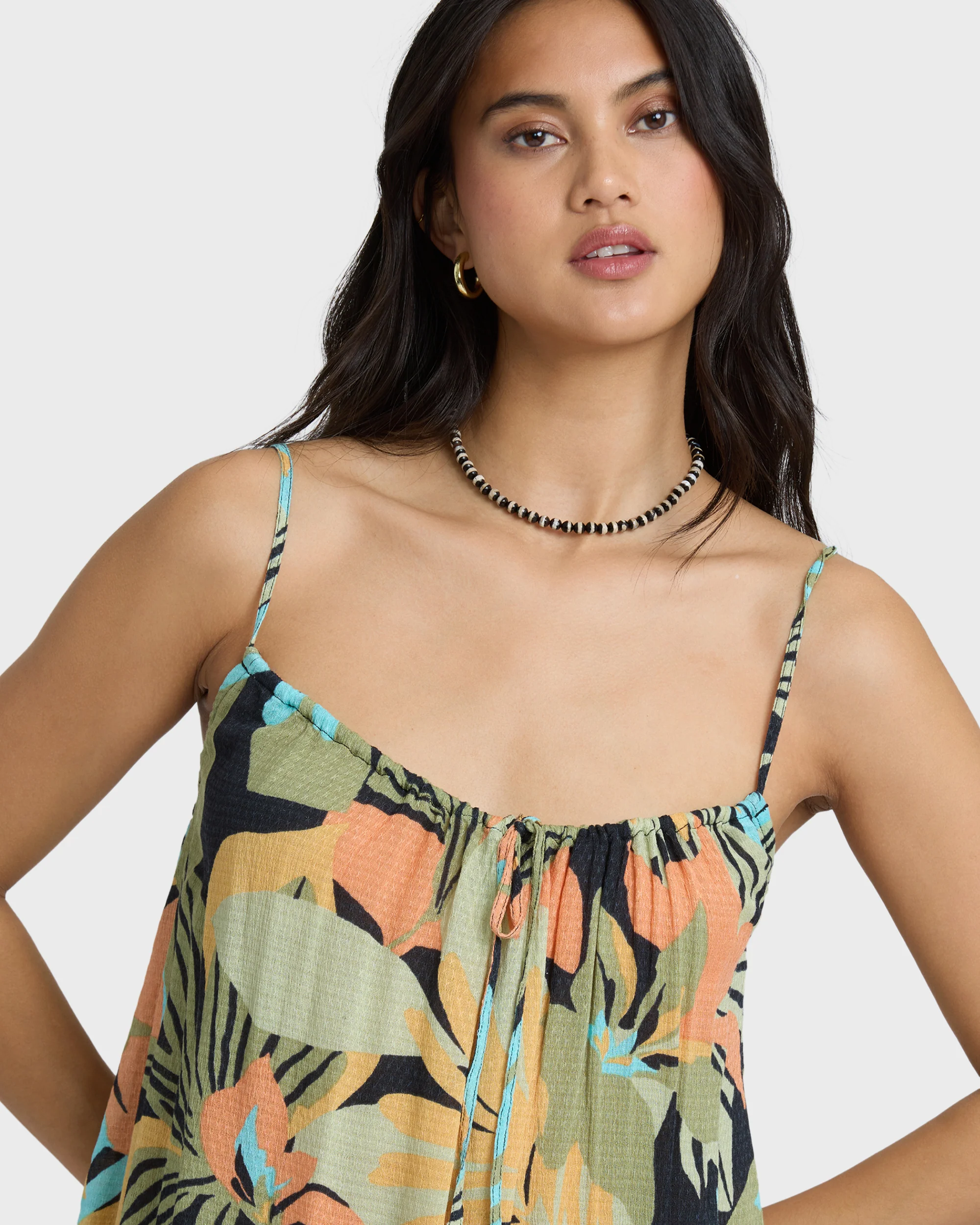 Beach Song Printed Mini Dress - Black Multi - Image 5