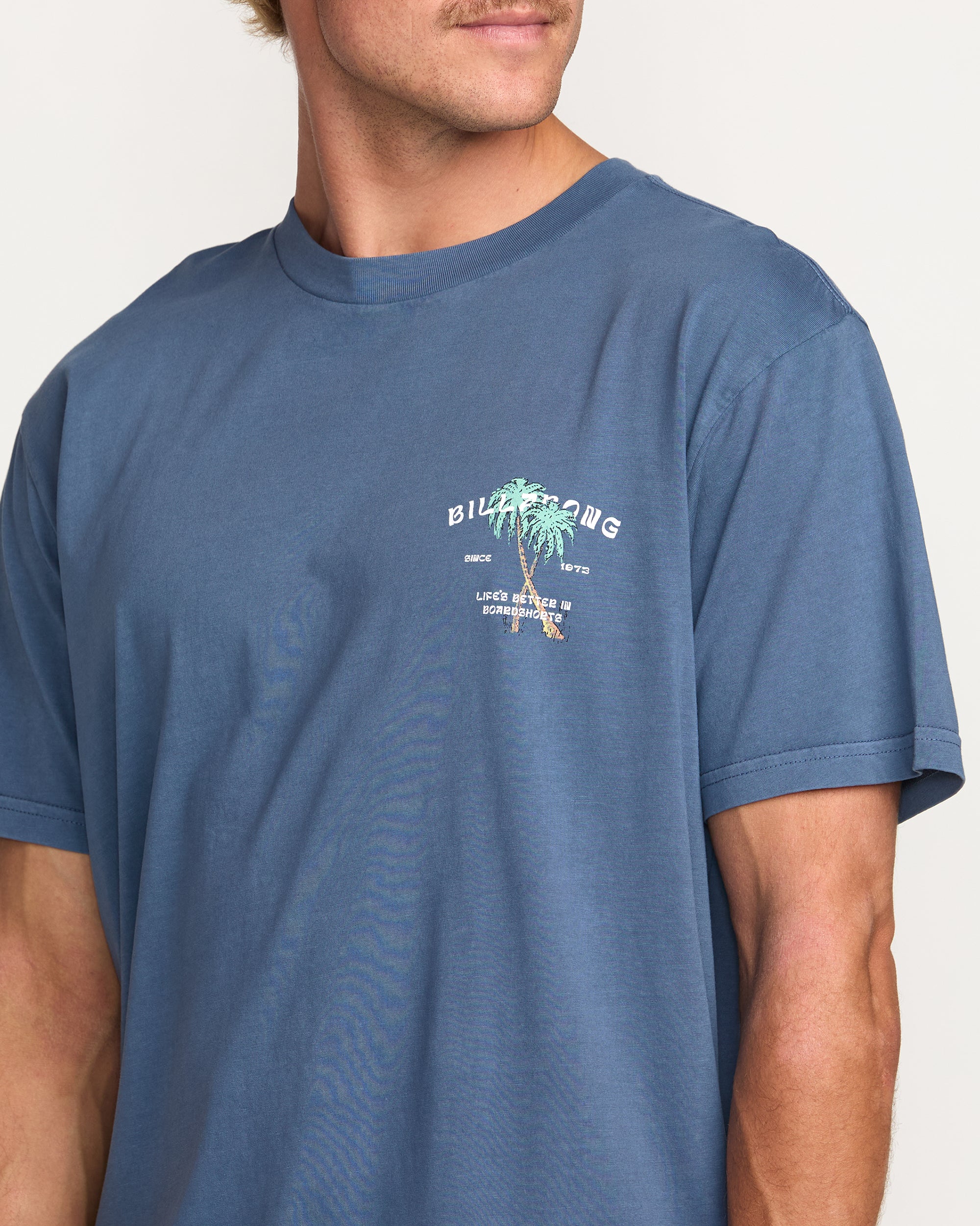 Better Premium Wave Wash Short Sleeve T-Shirt - Deep Blue - Image 5