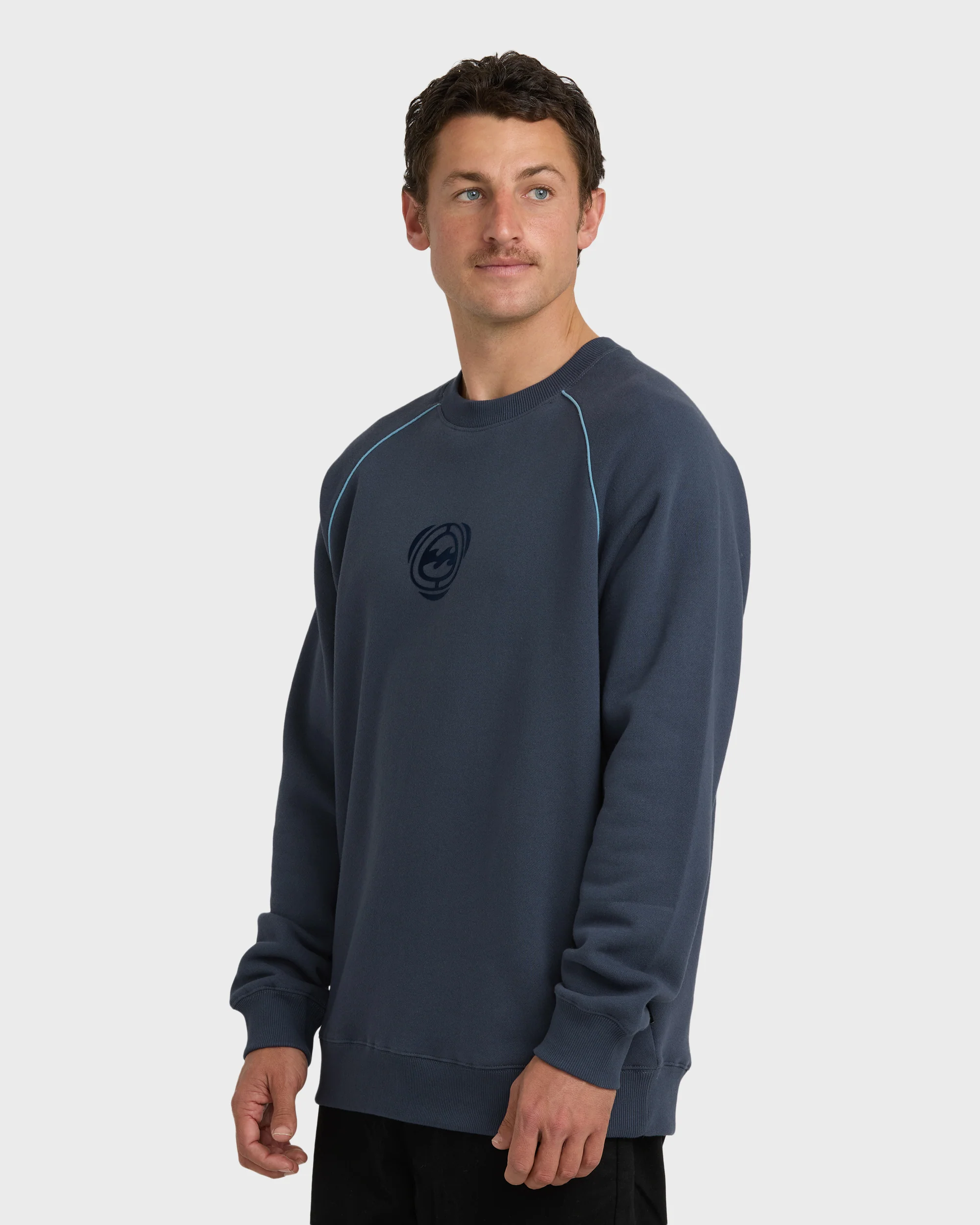 Bio Fleece Crewneck Sweatshirt - Vintage Navy - Image 4