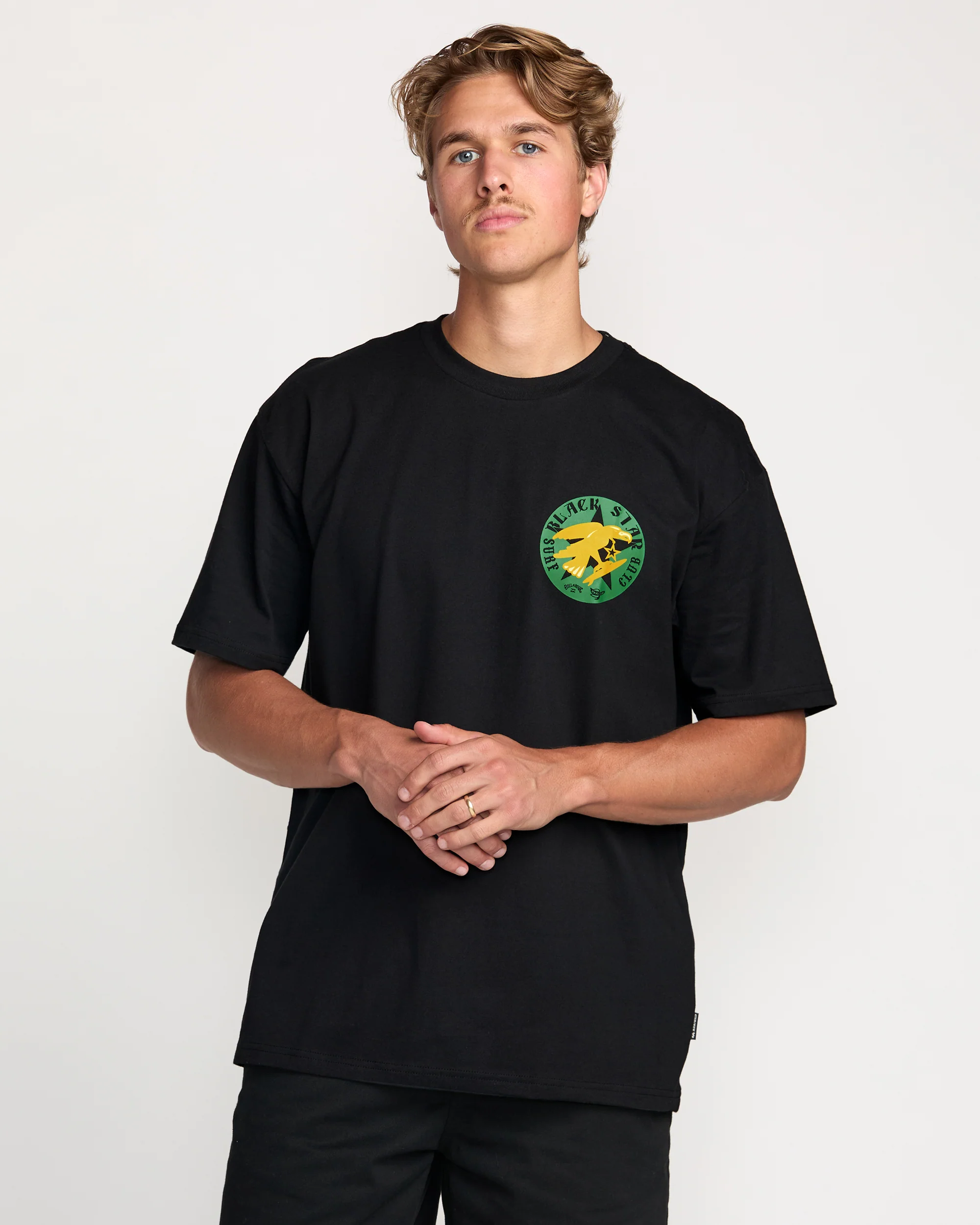 Mens Black Star T-Shirt - Image 3