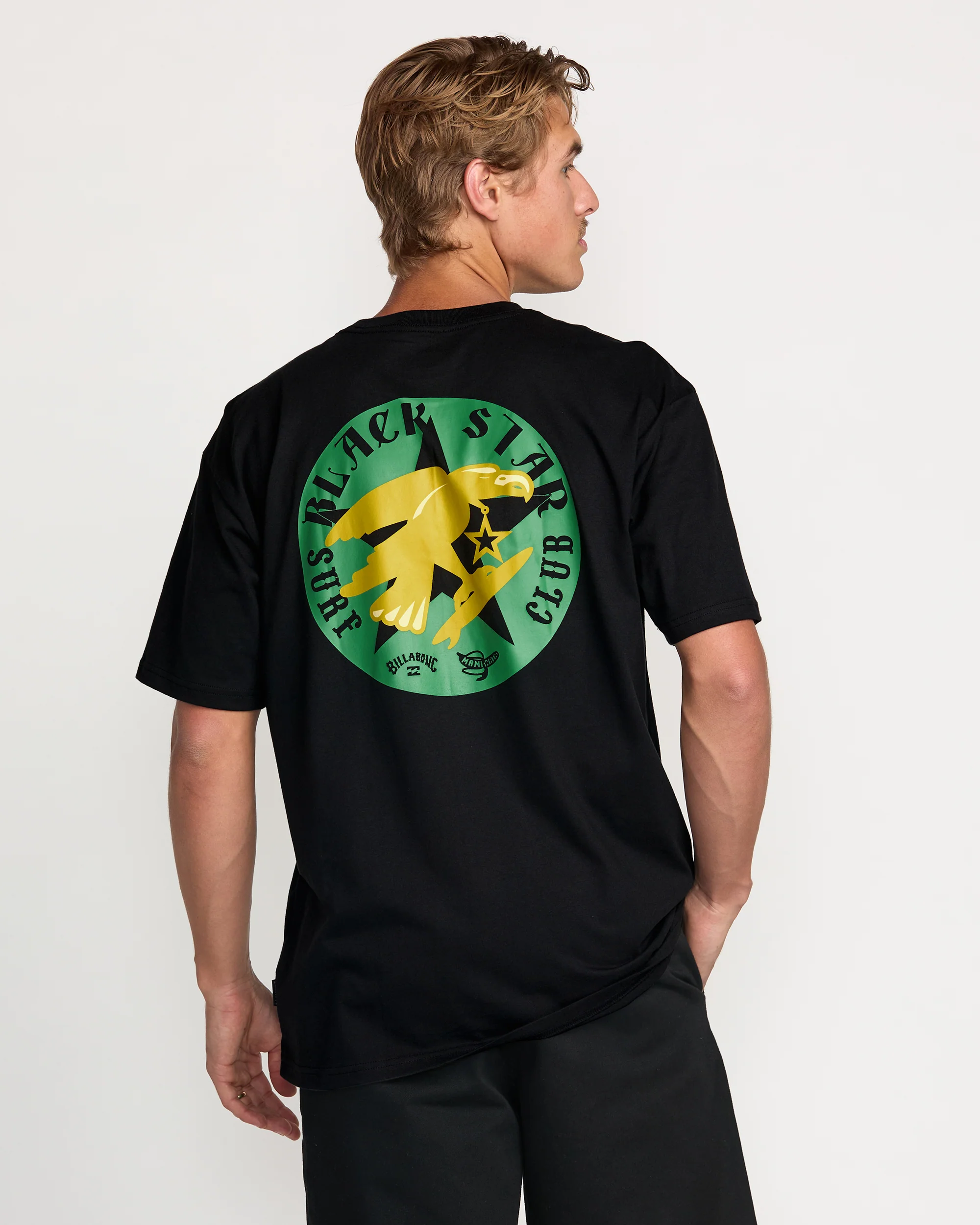 Mens Black Star T-Shirt - Image 4