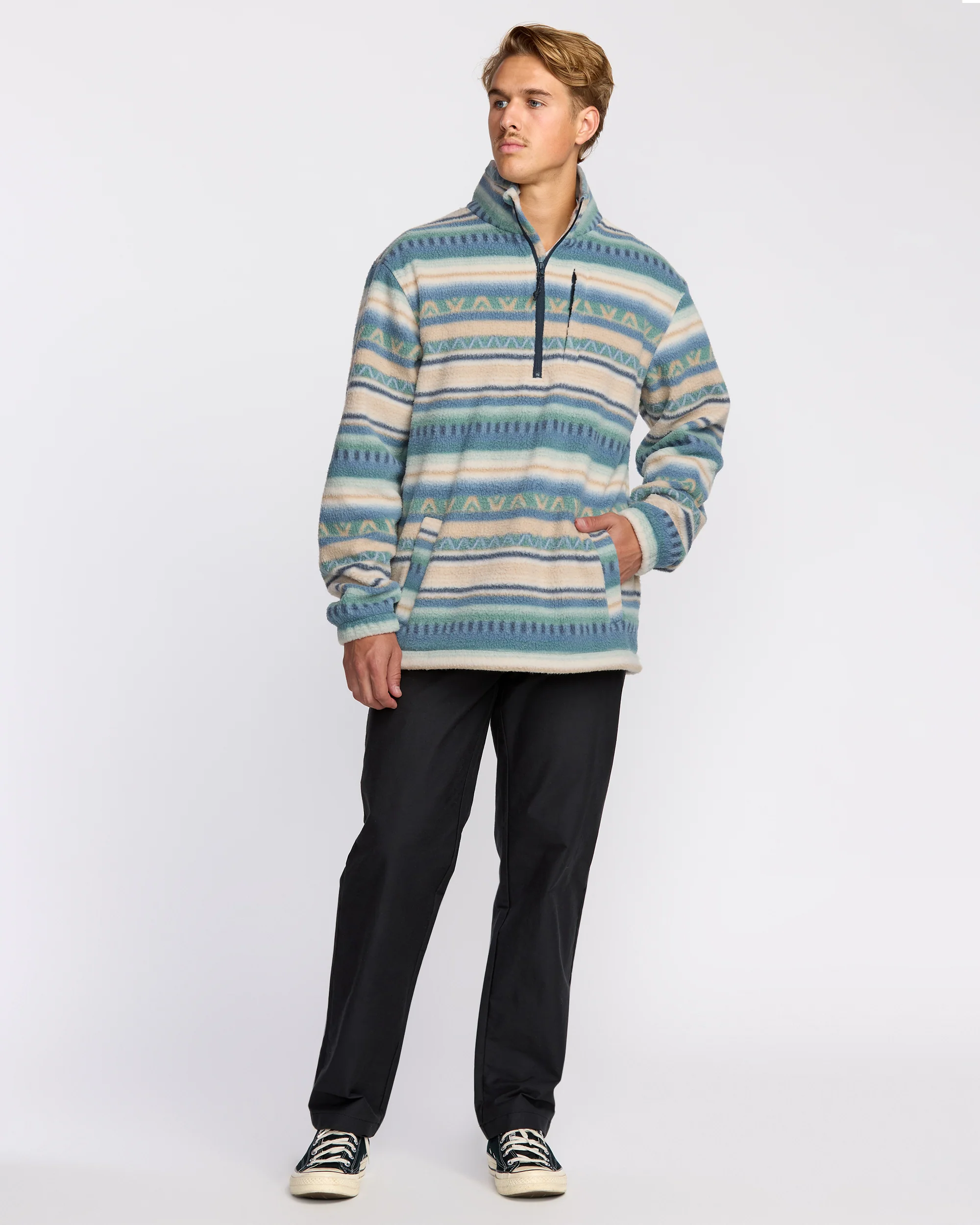 Boundary Mock Sweatshirt - Silver Birch - Image 3