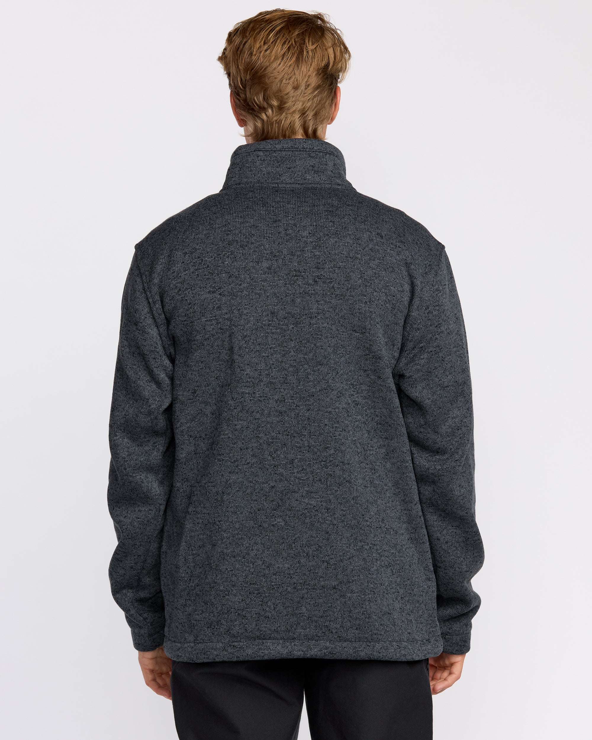 Boundary Mock Neck Zip Sweatshirt - Navy - Image 8