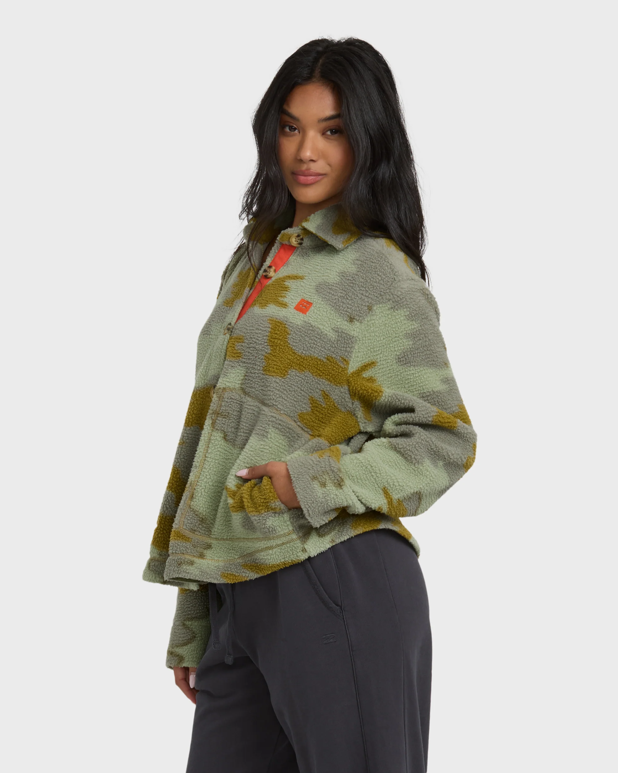 Breezy Sherpa Shacket - Camoflauge - Image 5