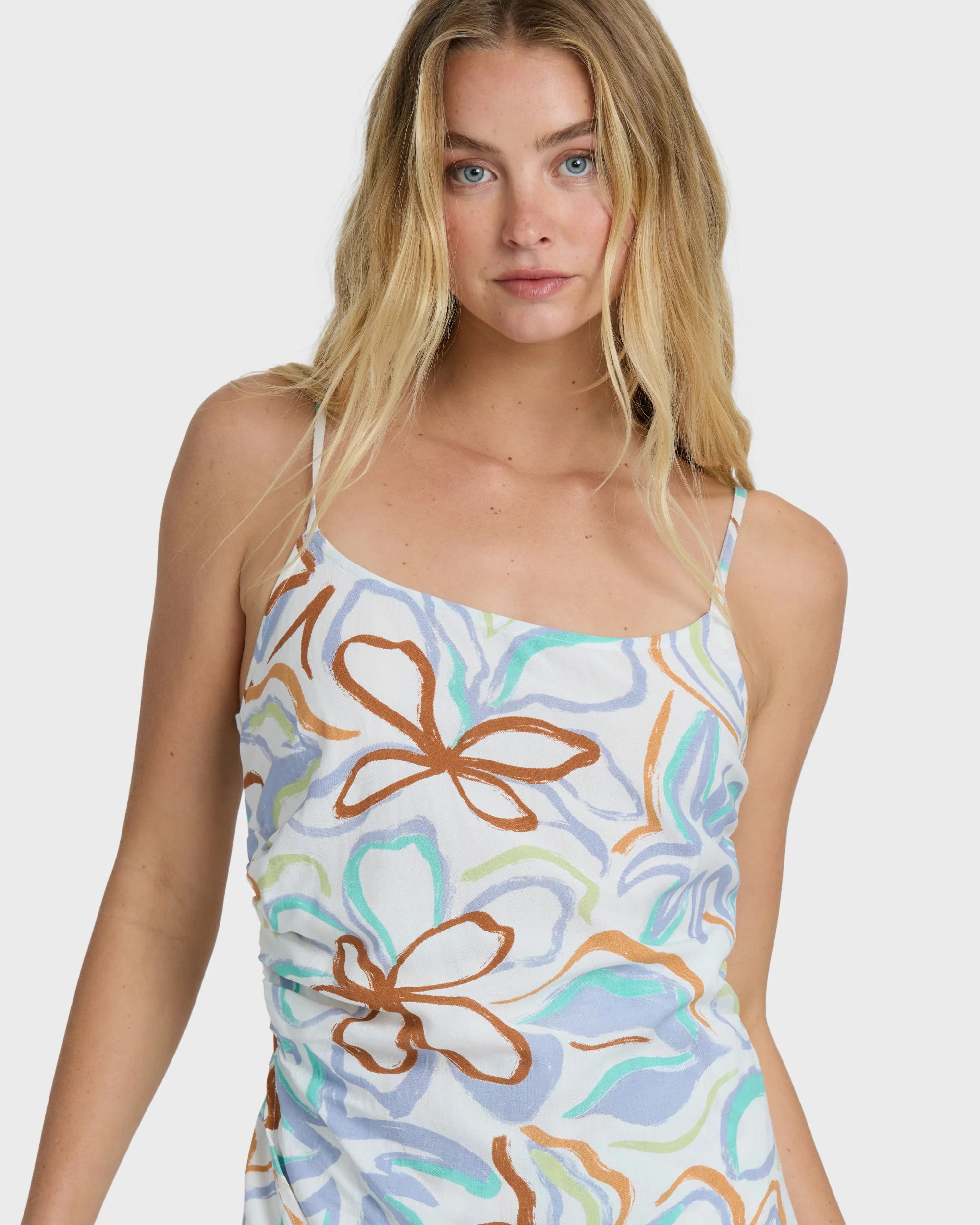 By Your Side Mini Dress - White Multi - Image 2