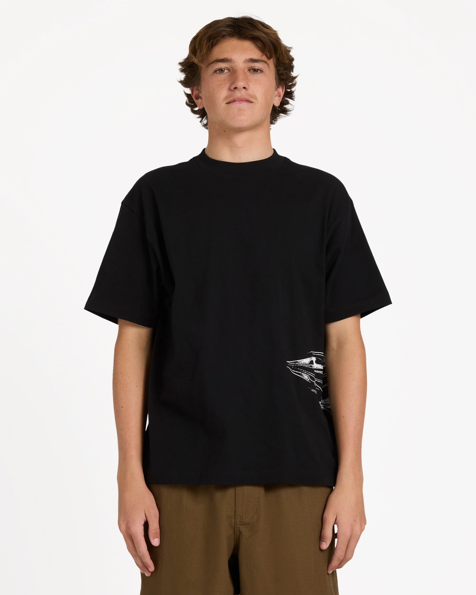Chrome Diamond Short Sleeve Knit T-Shirt - Black - Image 3
