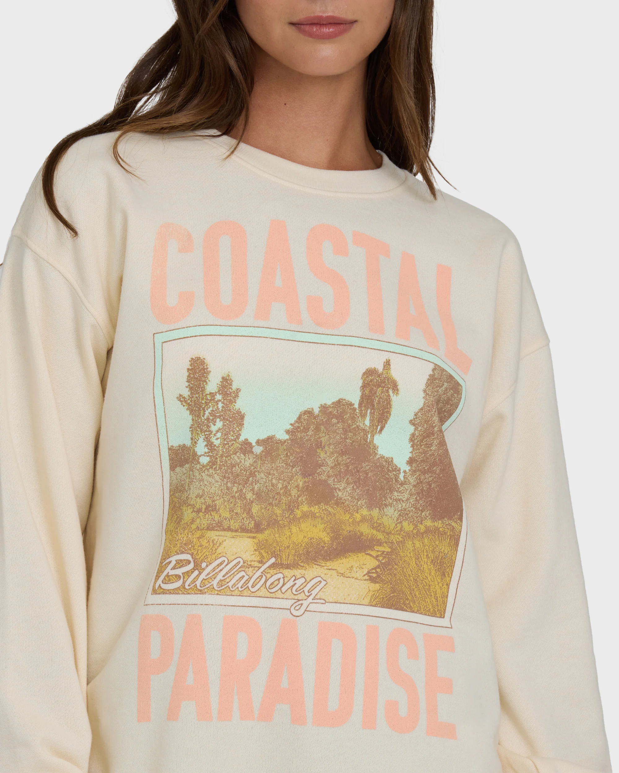 Coastal Paradise Crewneck Sweatshirt - White Cap - Image 5