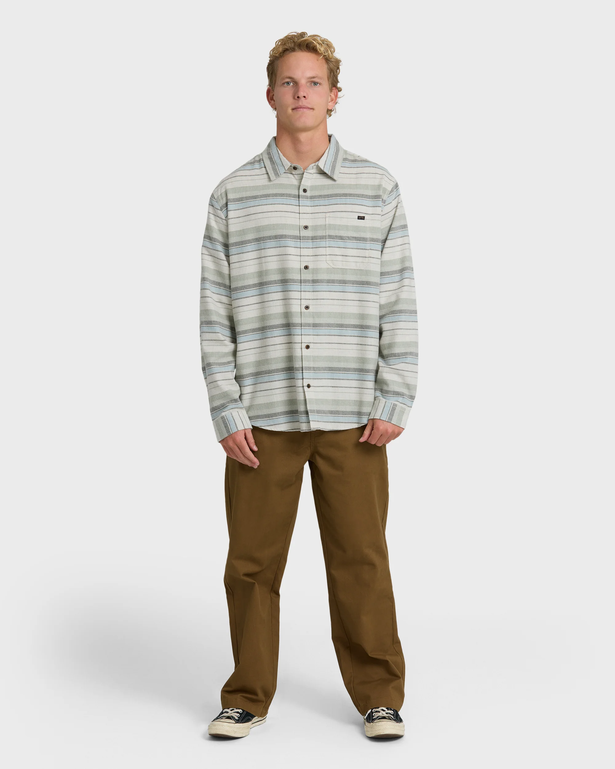 Coastline Long Sleeve Flannel Shirt - Chino - Image 4
