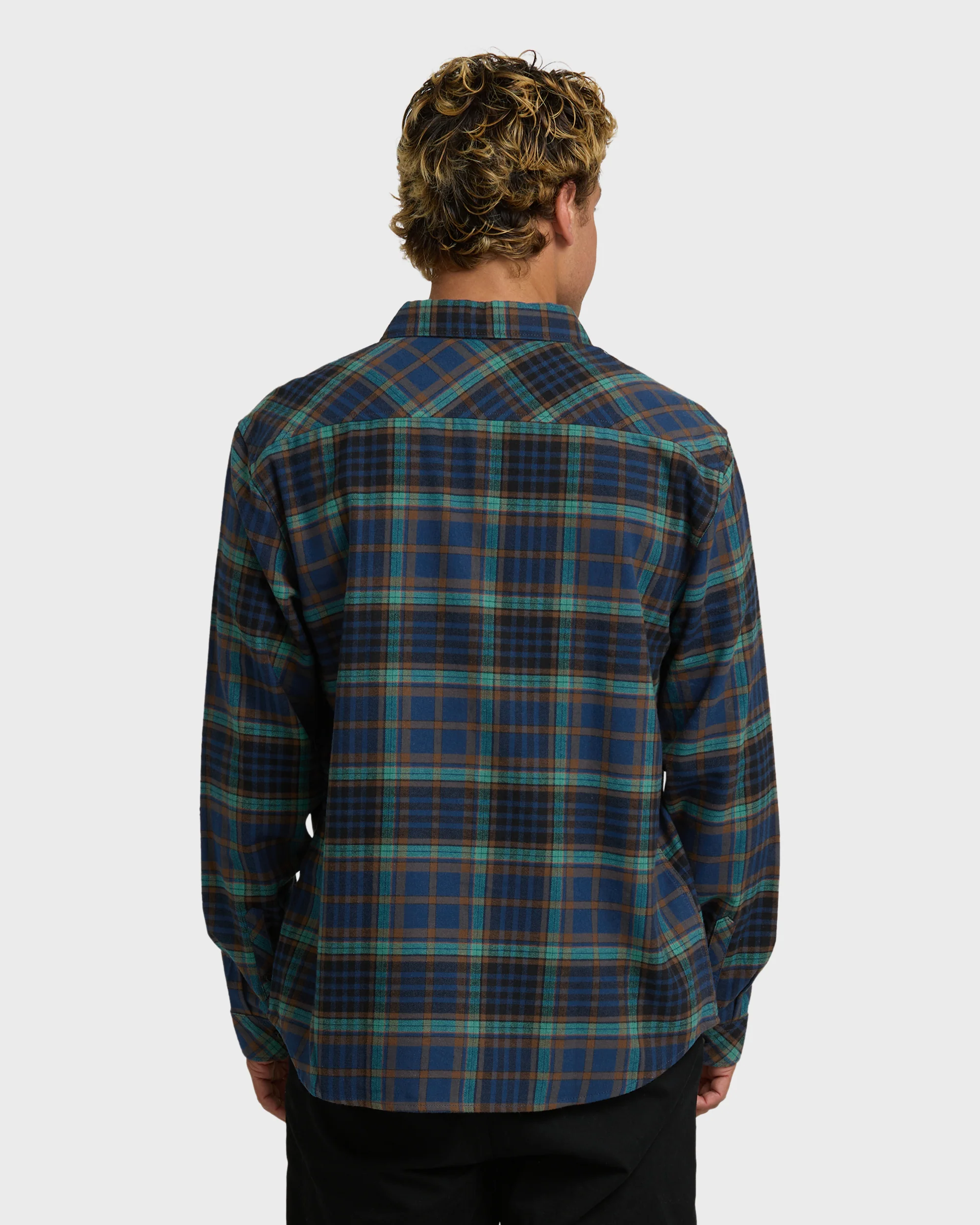 Mens Coastline Long Sleeve Flannel Shirt - Image 2
