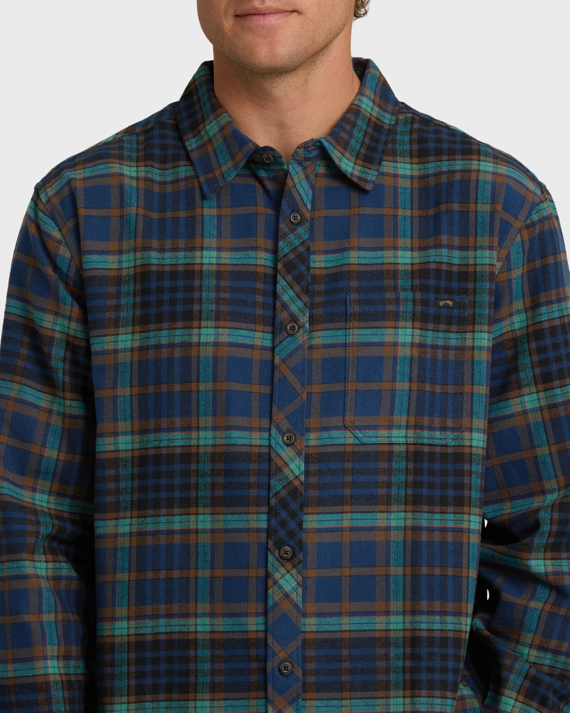 Coastline Long Sleeve Flannel Shirt - Dark Denim - Image 5