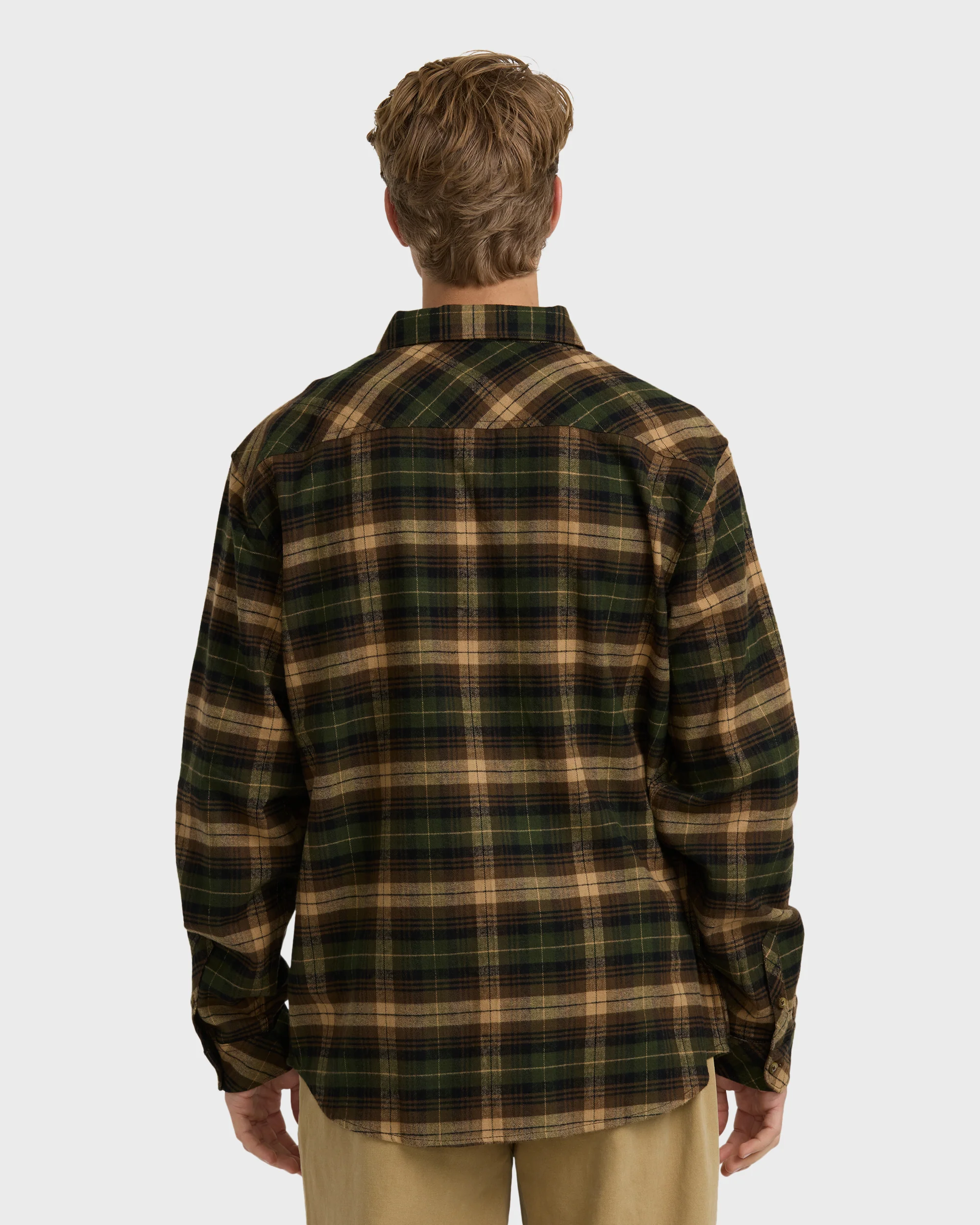 Coastline Long Sleeve Flannel Shirt - Forest - Image 5