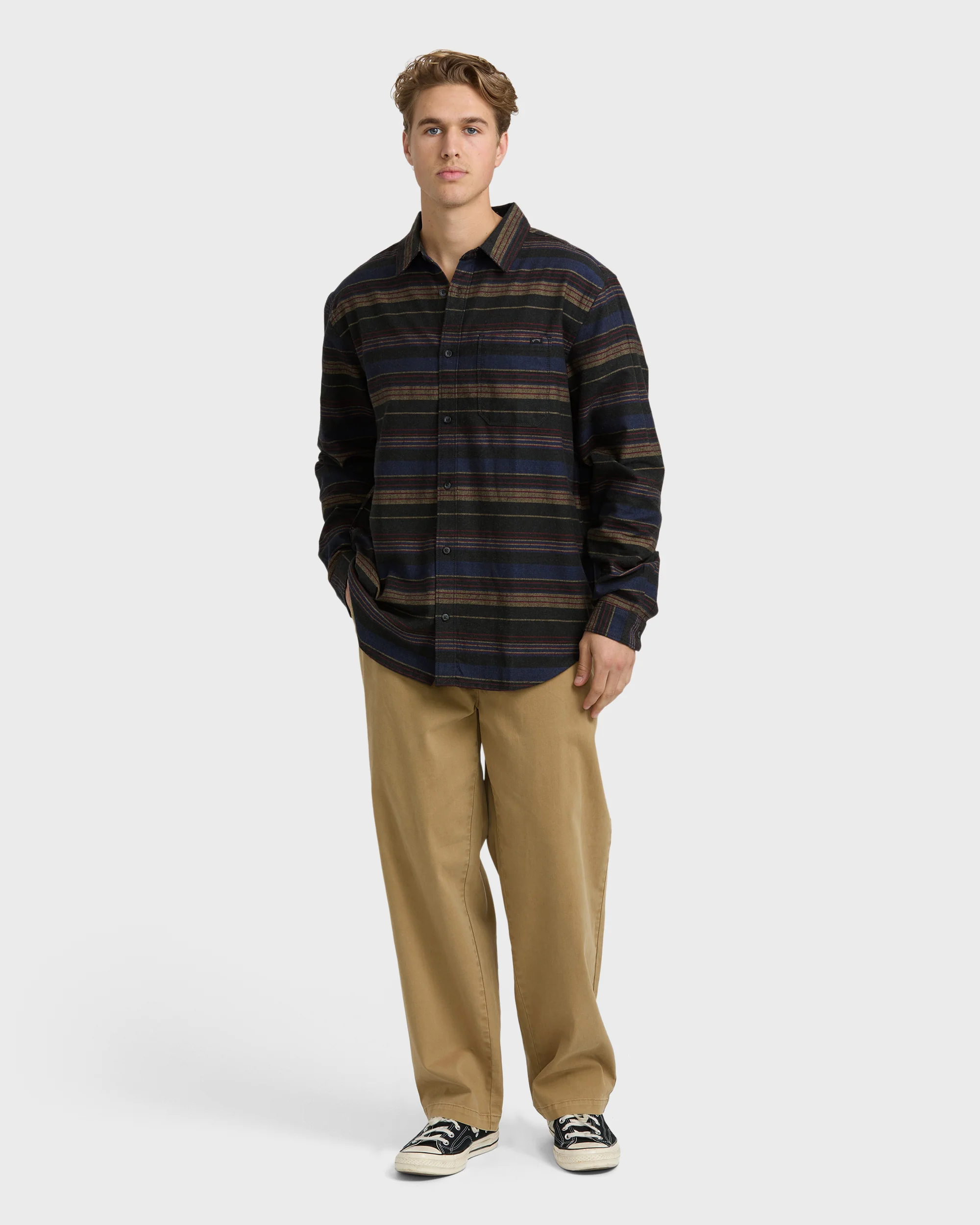 Coastline Long Sleeve Flannel Shirt - Stealth - Image 3