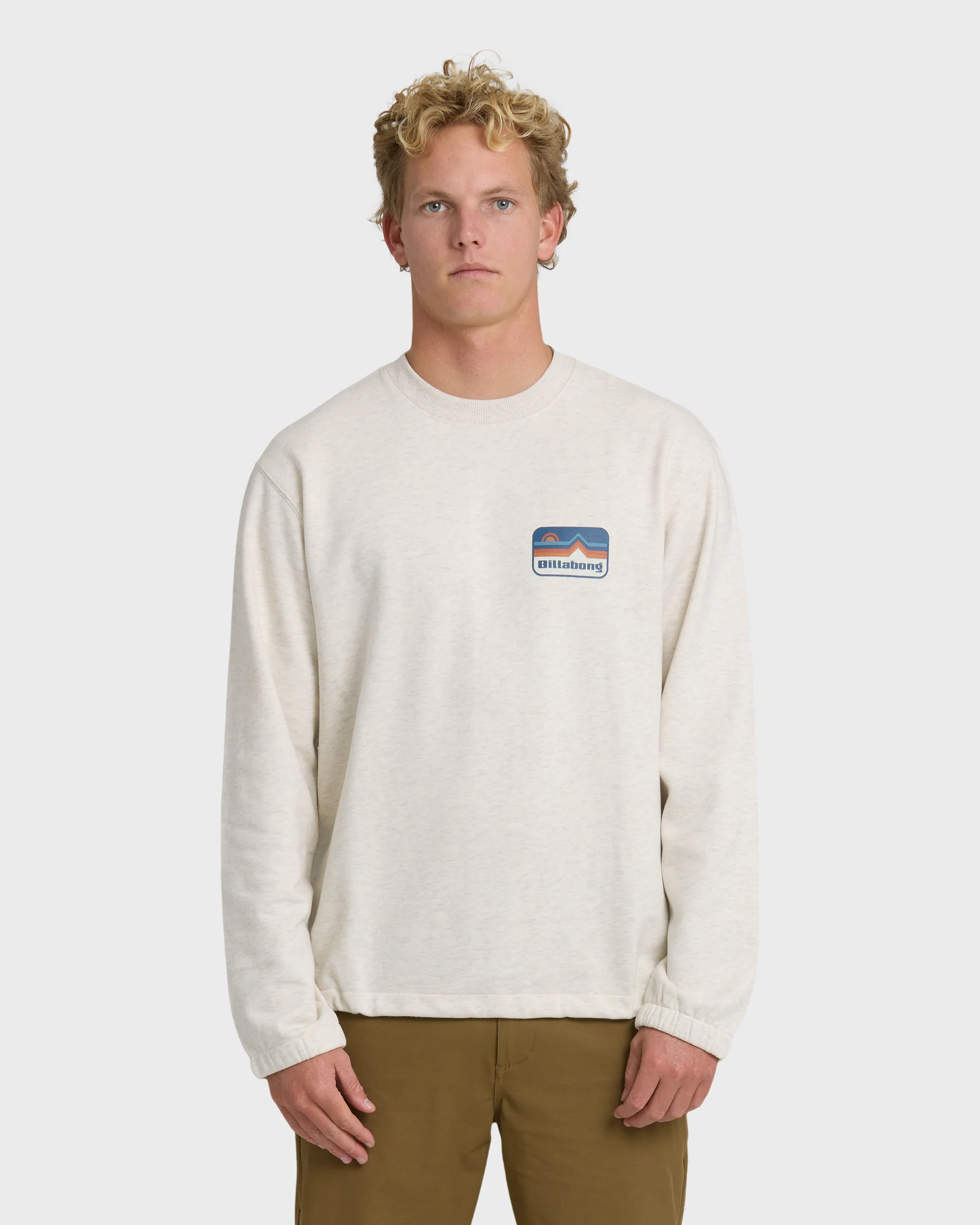 Compass Crewneck Sweatshirt - Oatmeal Heather. - Image 2
