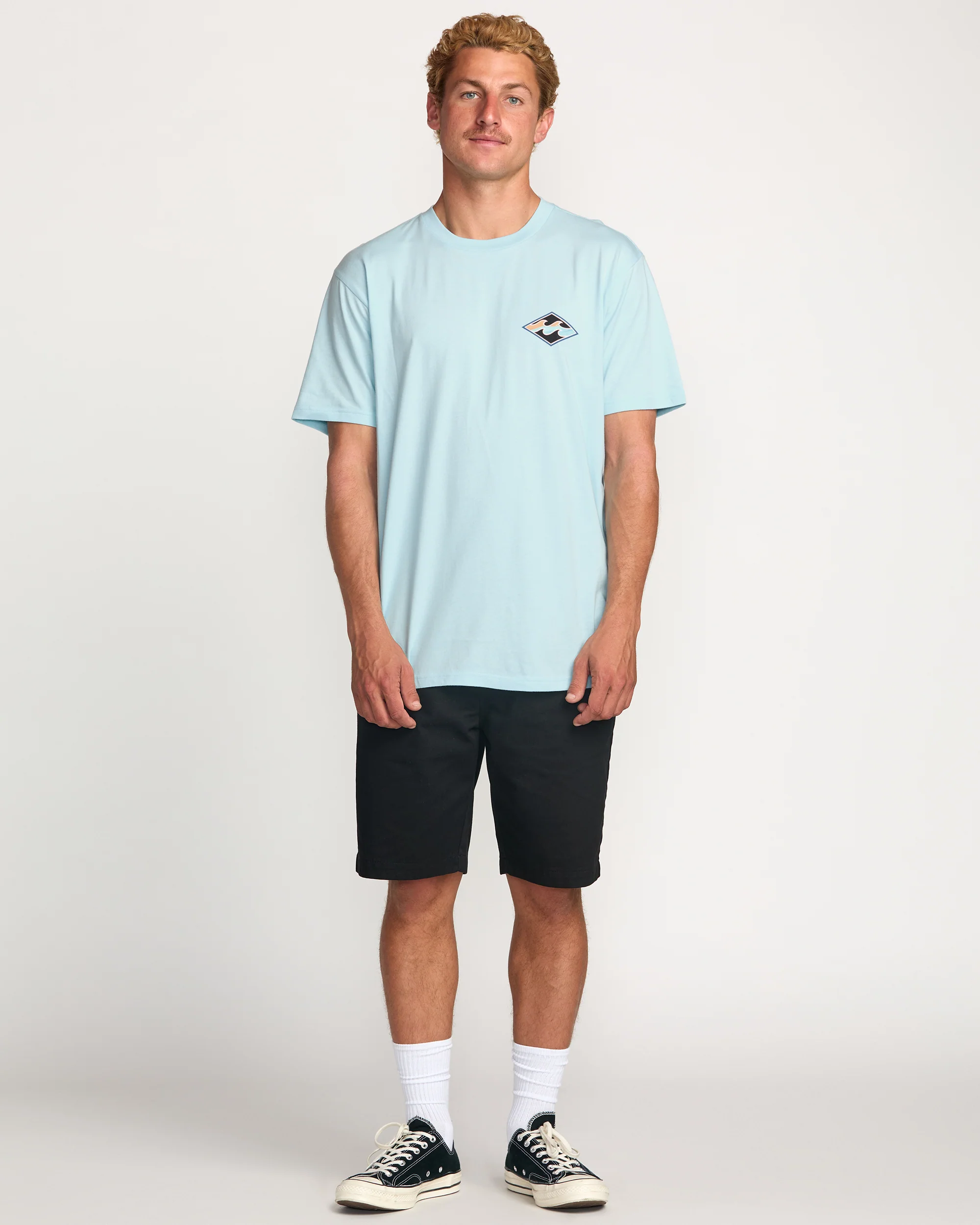 Crayon Wave Premium Tee - Coastal Blue - Image 5