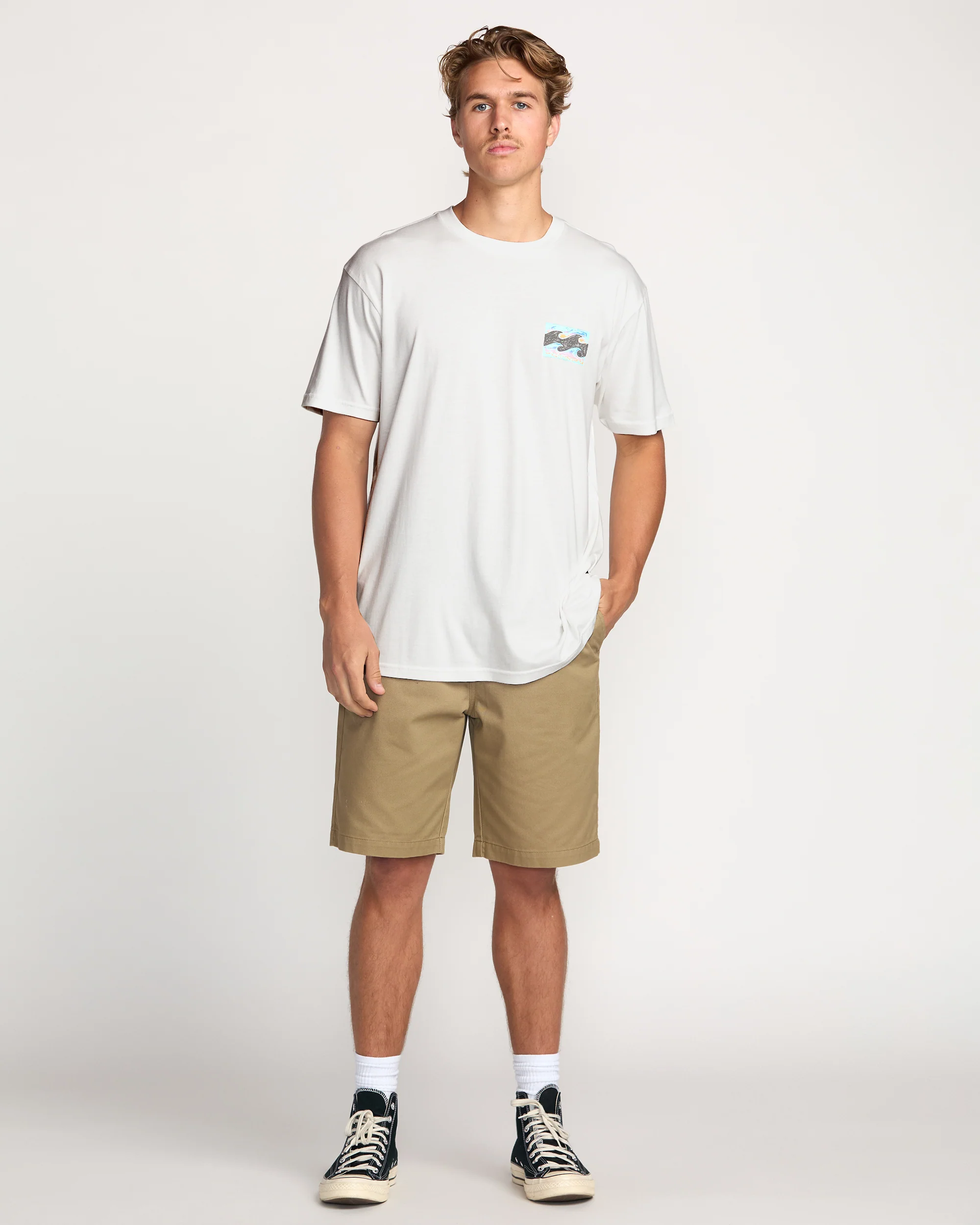 Crayon Wave Premium Tee - Off White - Image 6