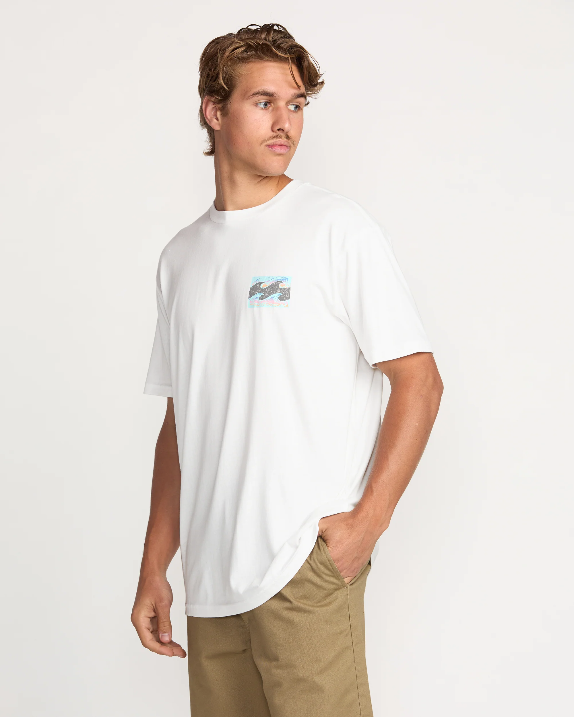 Crayon Wave Premium Tee - Off White - Image 7