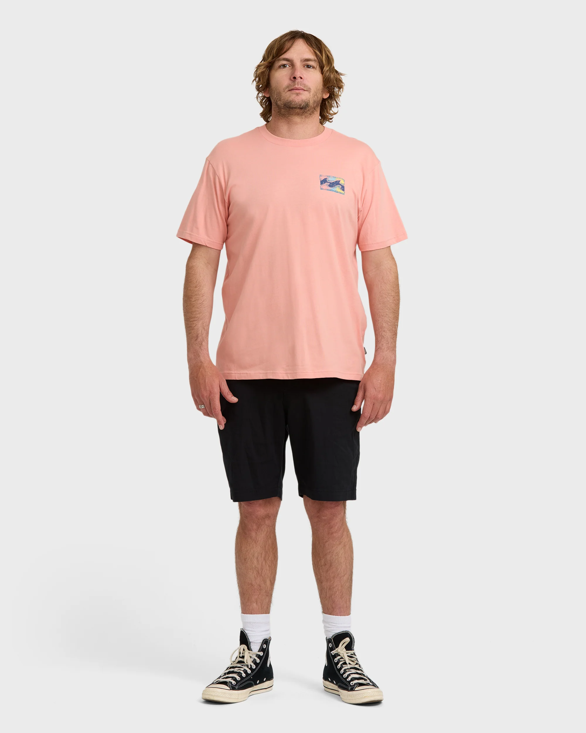 Crayon Wave Premium Short Sleeve T-Shirt - Peach - Image 3