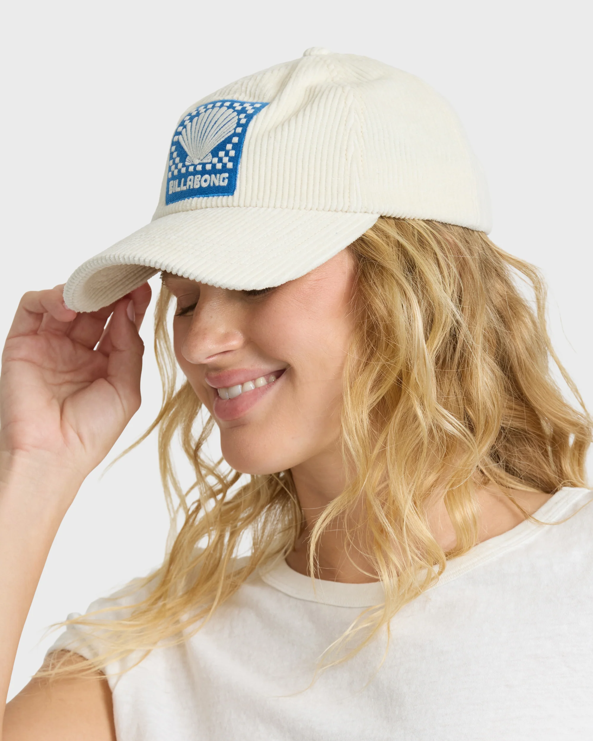 Corduroy Dad Cap Hat - White Cap - Image 2