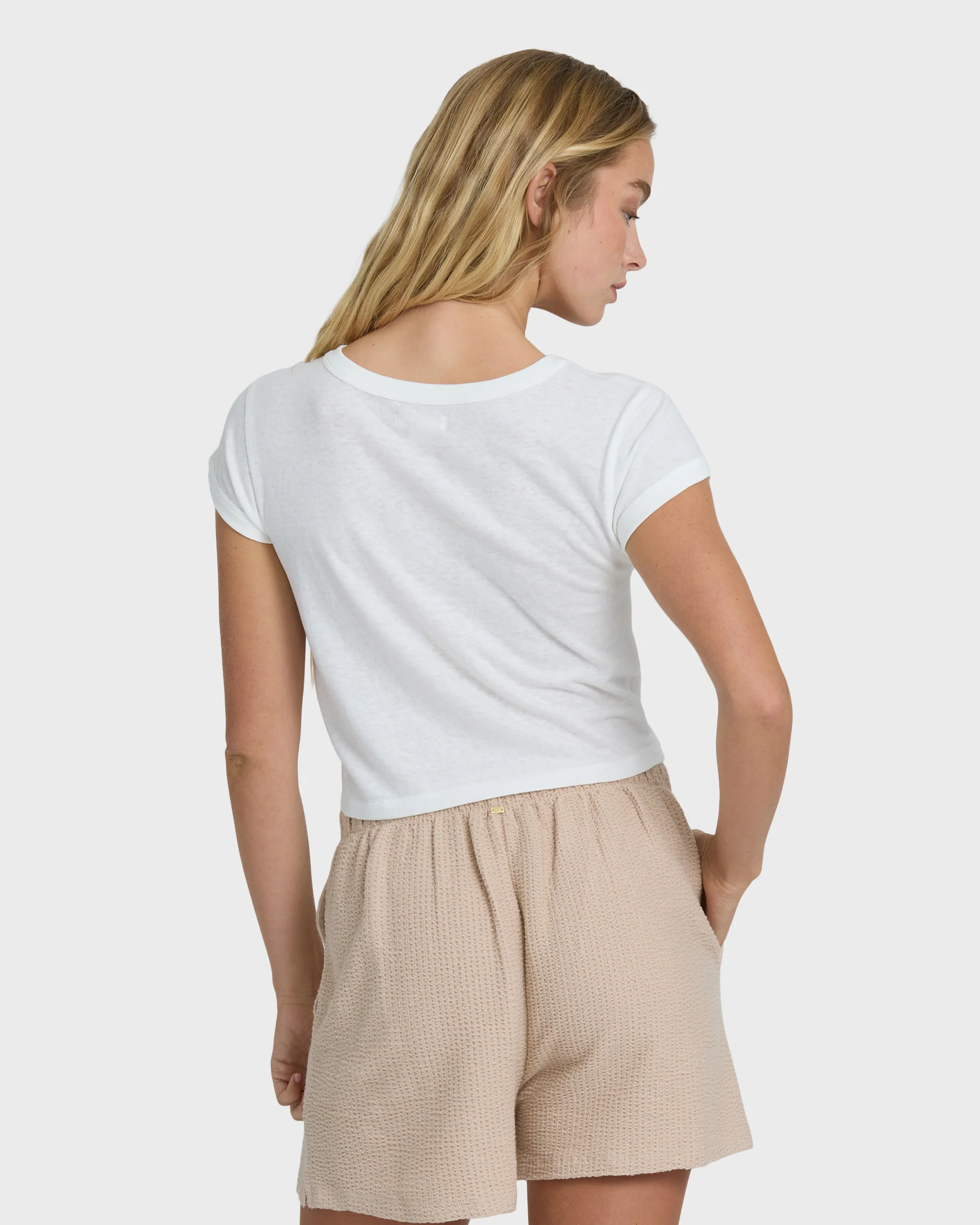 Daily T Short Sleeve Knit T-Shirt - Salt Crystal - Image 4