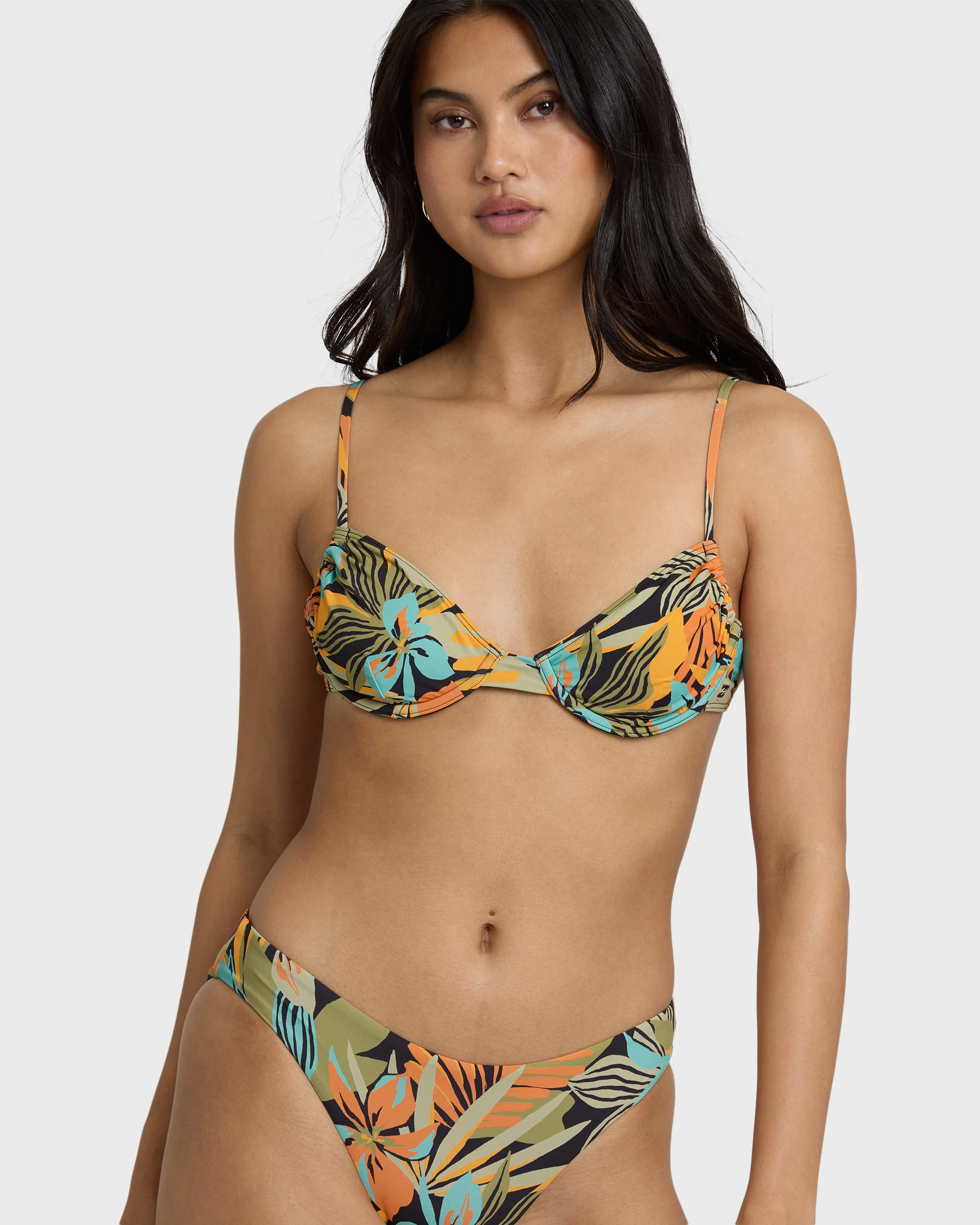 Des Tropiques Talia Underwire Bikini Top - Black Multi - Image 5