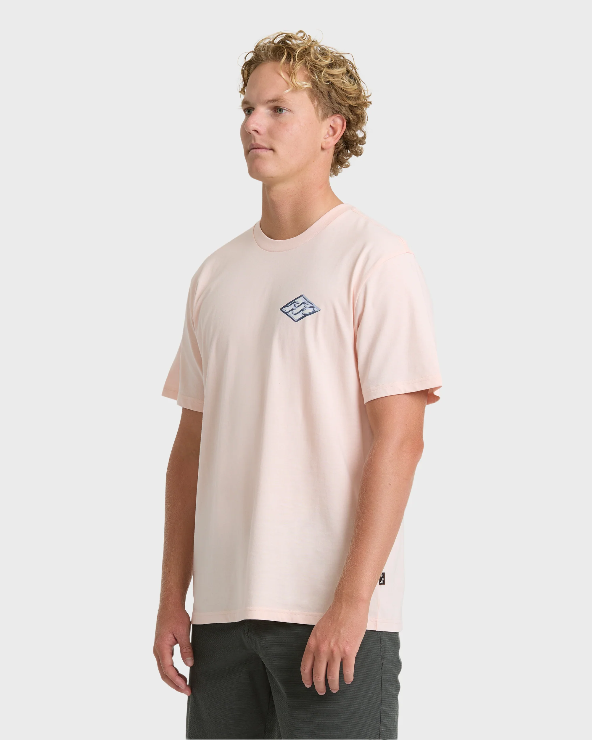 Dim Arch Premium Short Sleeve Knit T-Shirt - Light Pink - Image 3