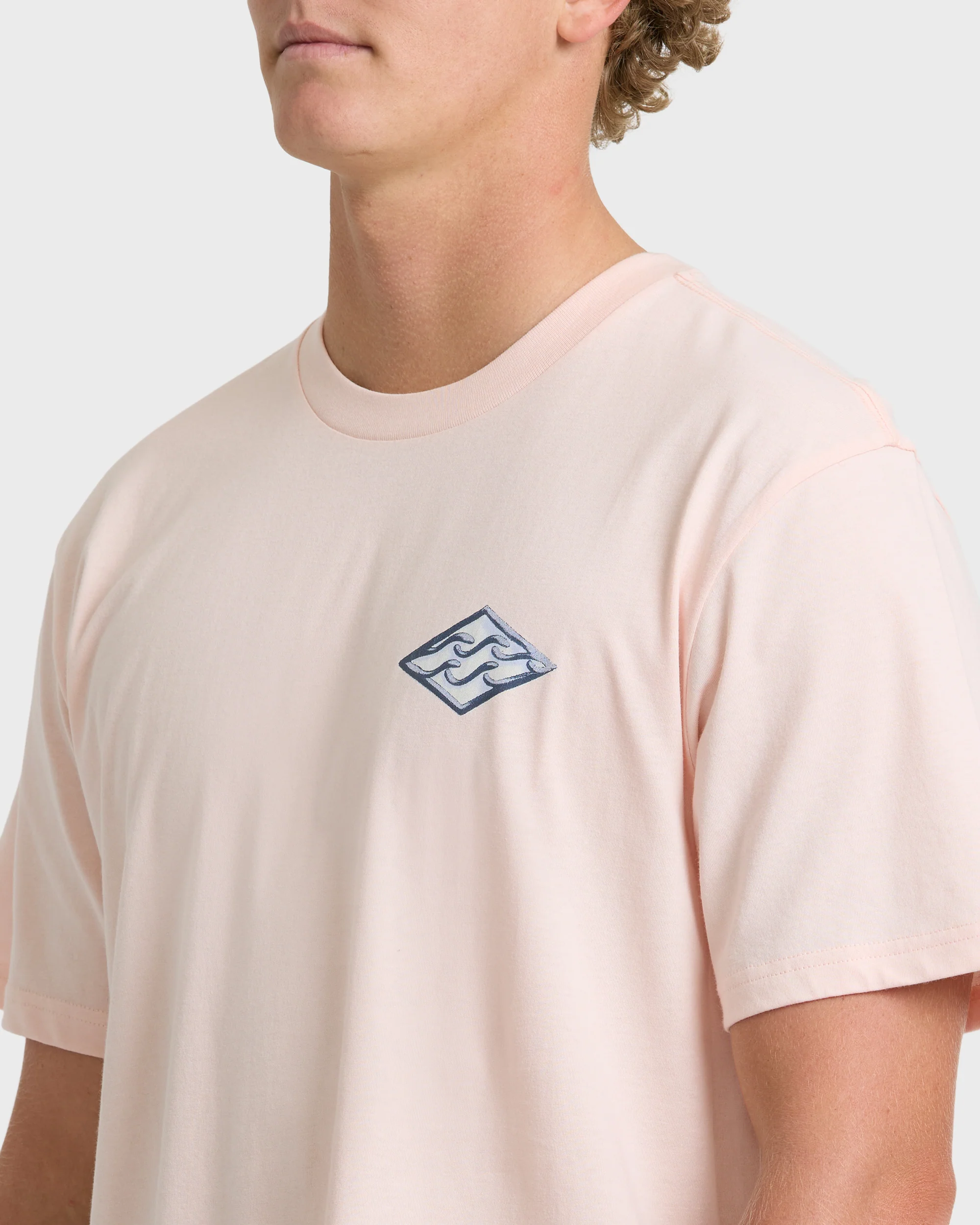 Dim Arch Premium Short Sleeve Knit T-Shirt - Light Pink - Image 5