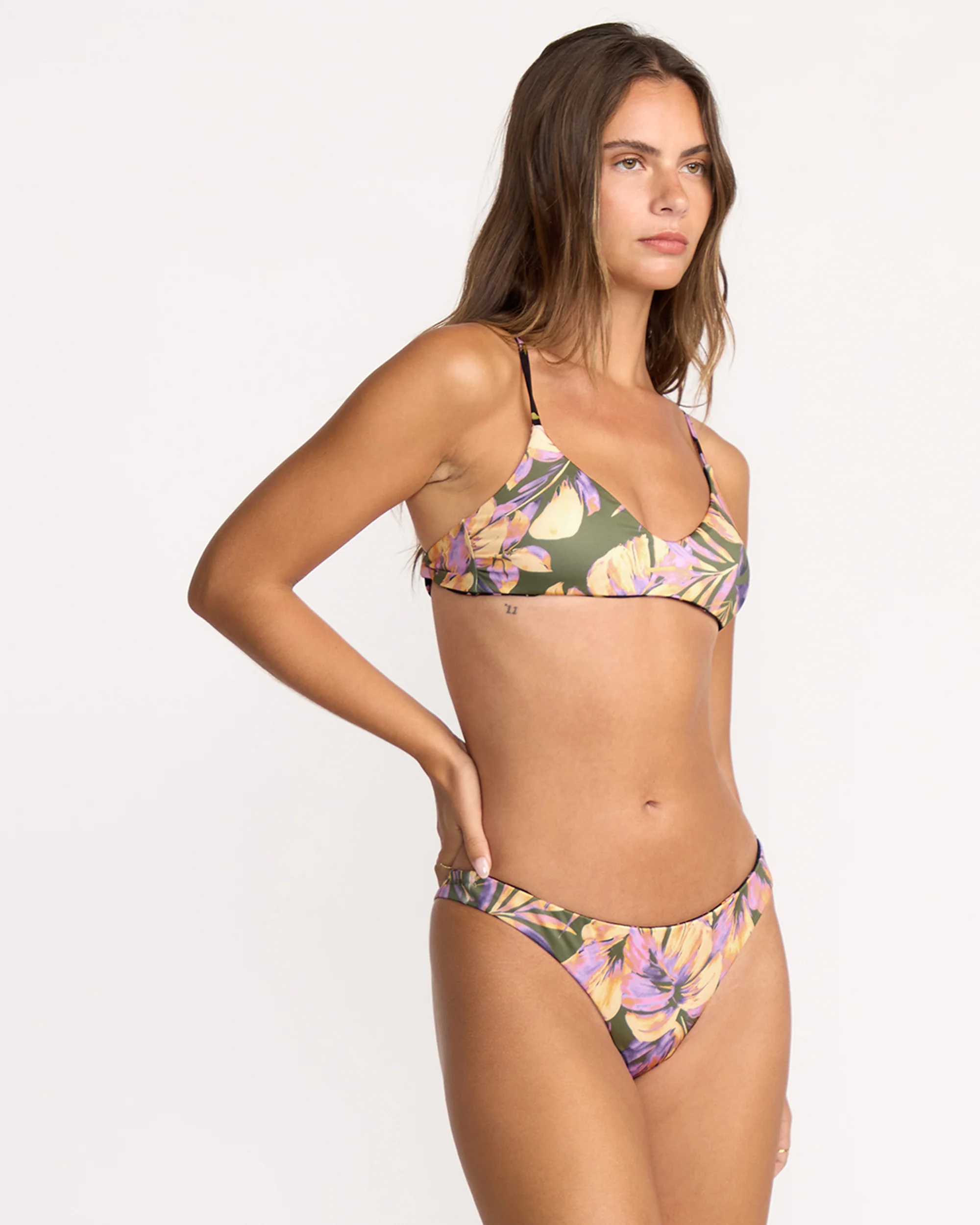 Drifting Coast Reversible V Bralette Bikini Top - Luv Army - Image 4