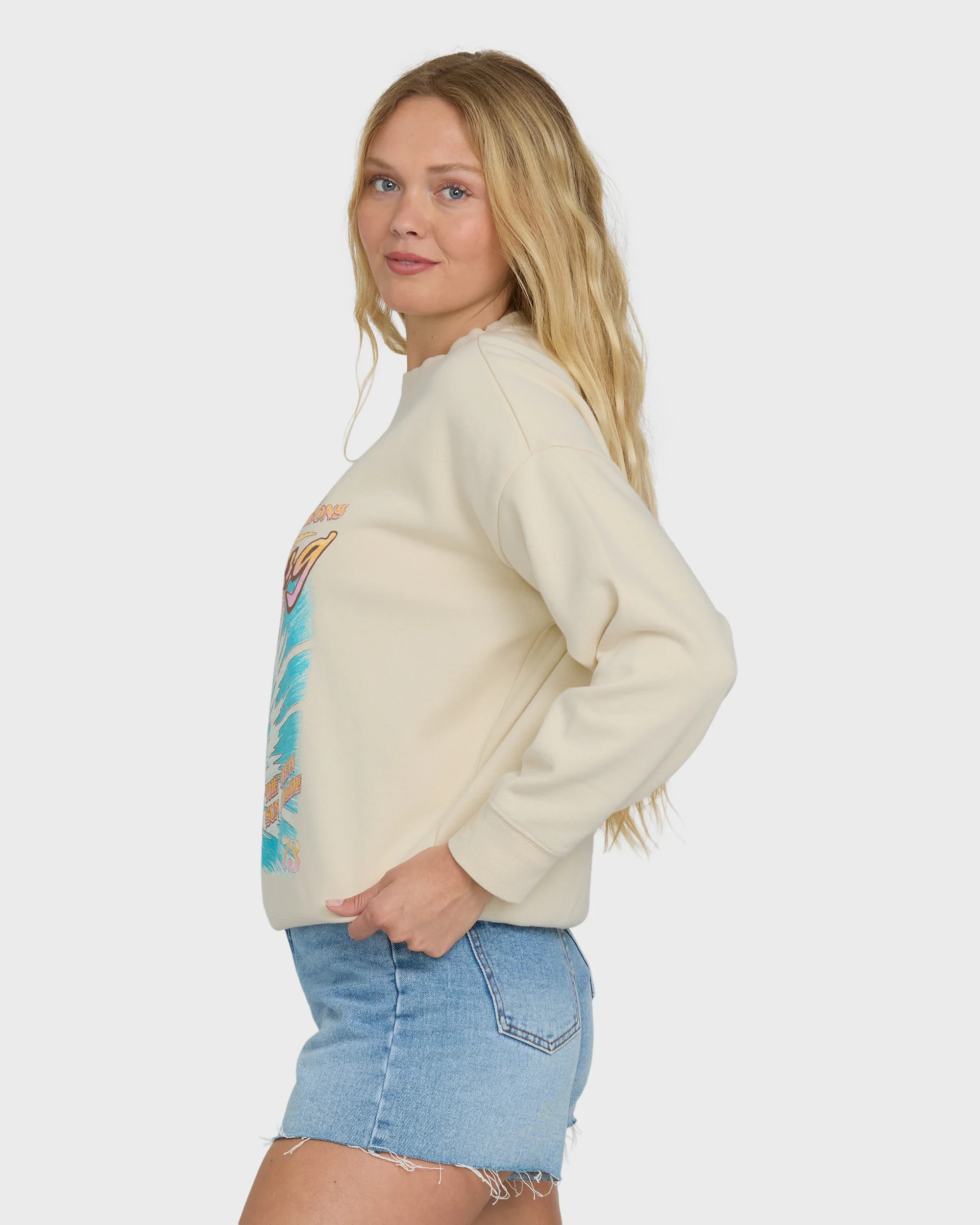 Echo Crewneck Sweatshirt - White Cap - Image 3