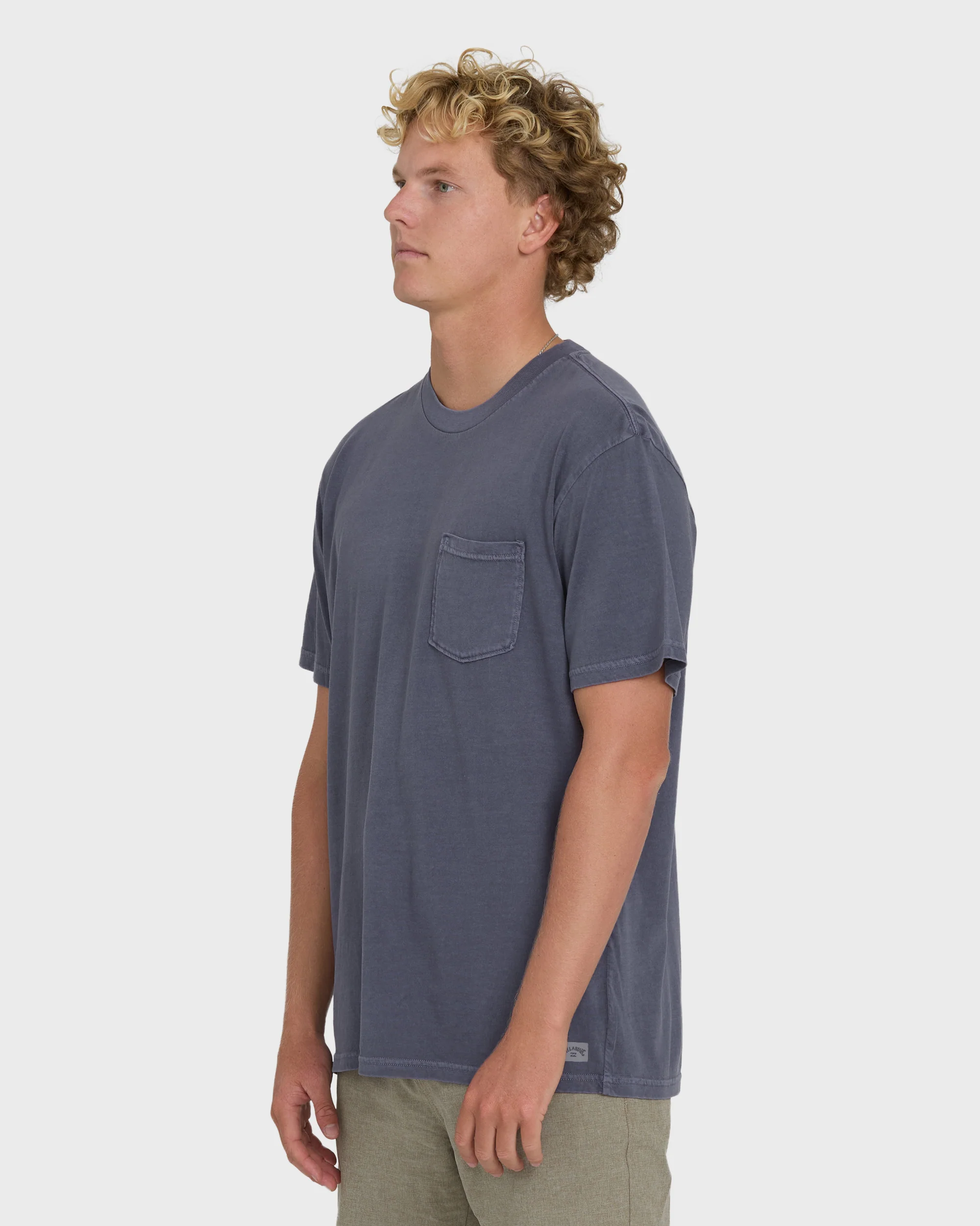 Essential Wave Washed Premium Short Sleeve Pocket Tee - Graystone - Image 3